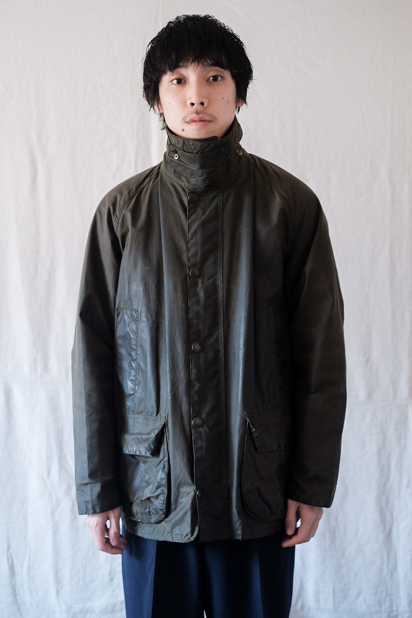 【~90's】Vintage Barbour "BEDALE" 3 Crest Size.40
