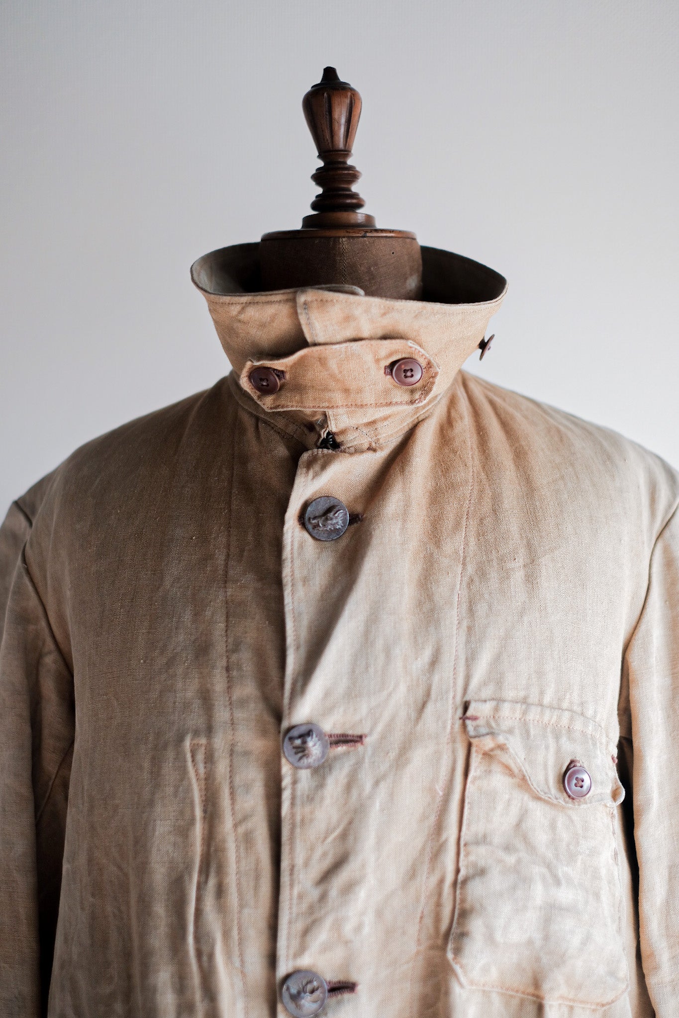 【~30's】French Vintage Linen Hunting Jacket