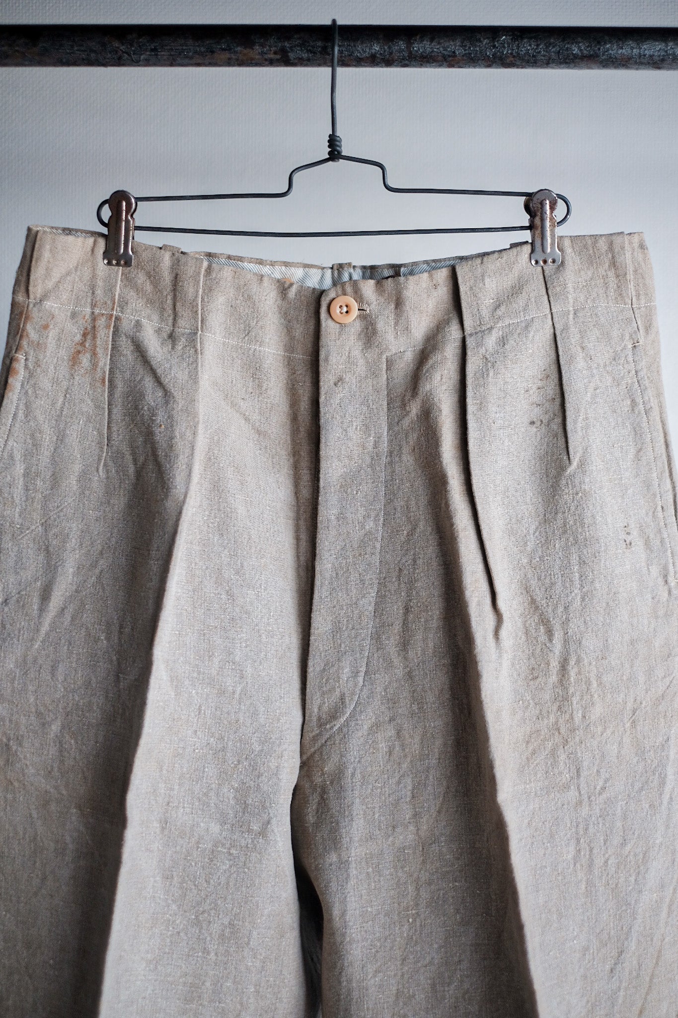 【~40's】French Vintage Linen Trousers
