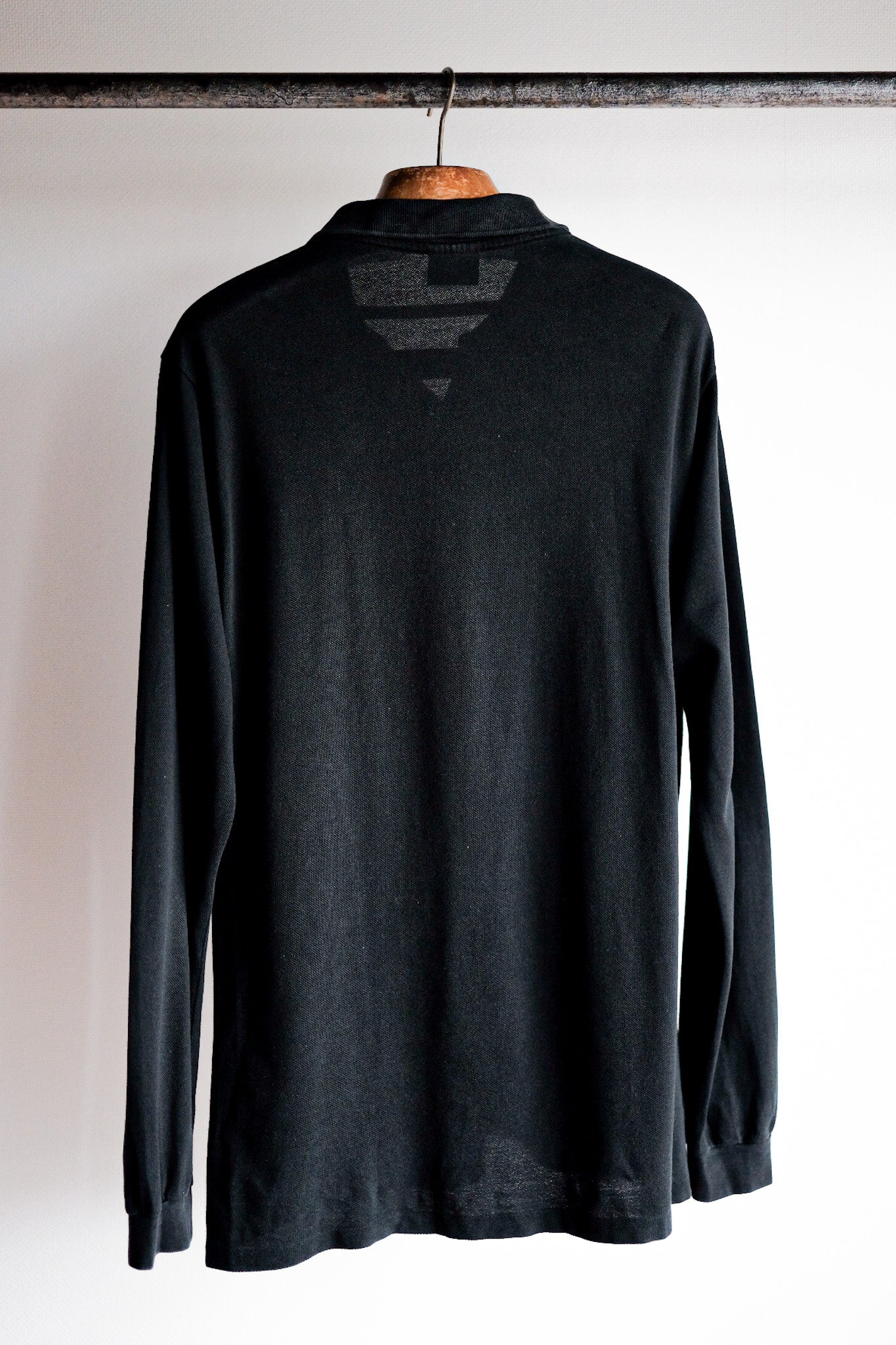 【~80's】CHEMISE LACOSTE L/S Polo Shirt Size.5 "Black"