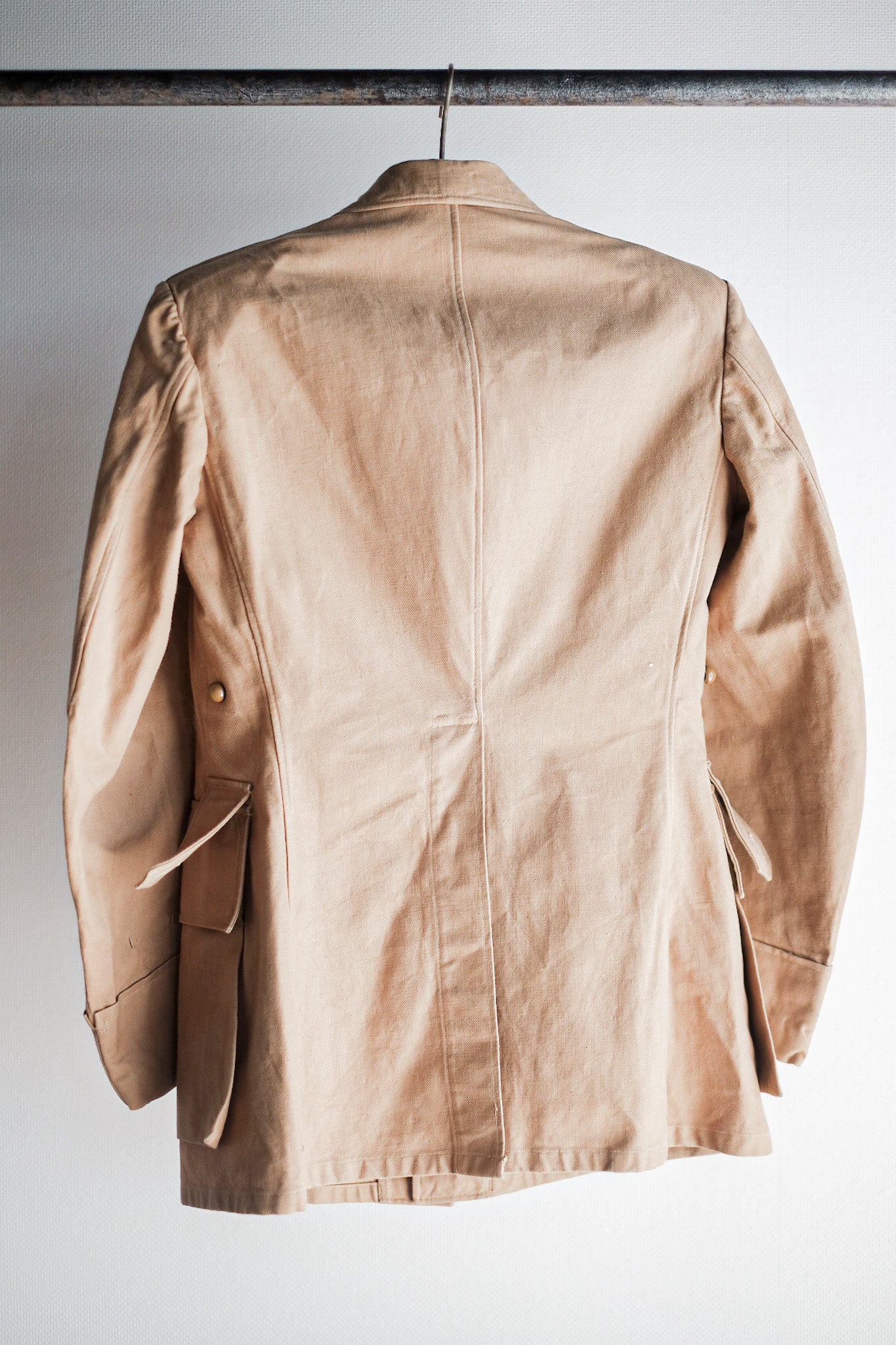 【~50's】French Vintage Cotton Linen Chino Jacket "Garally Lafayette" "Dead Stock"