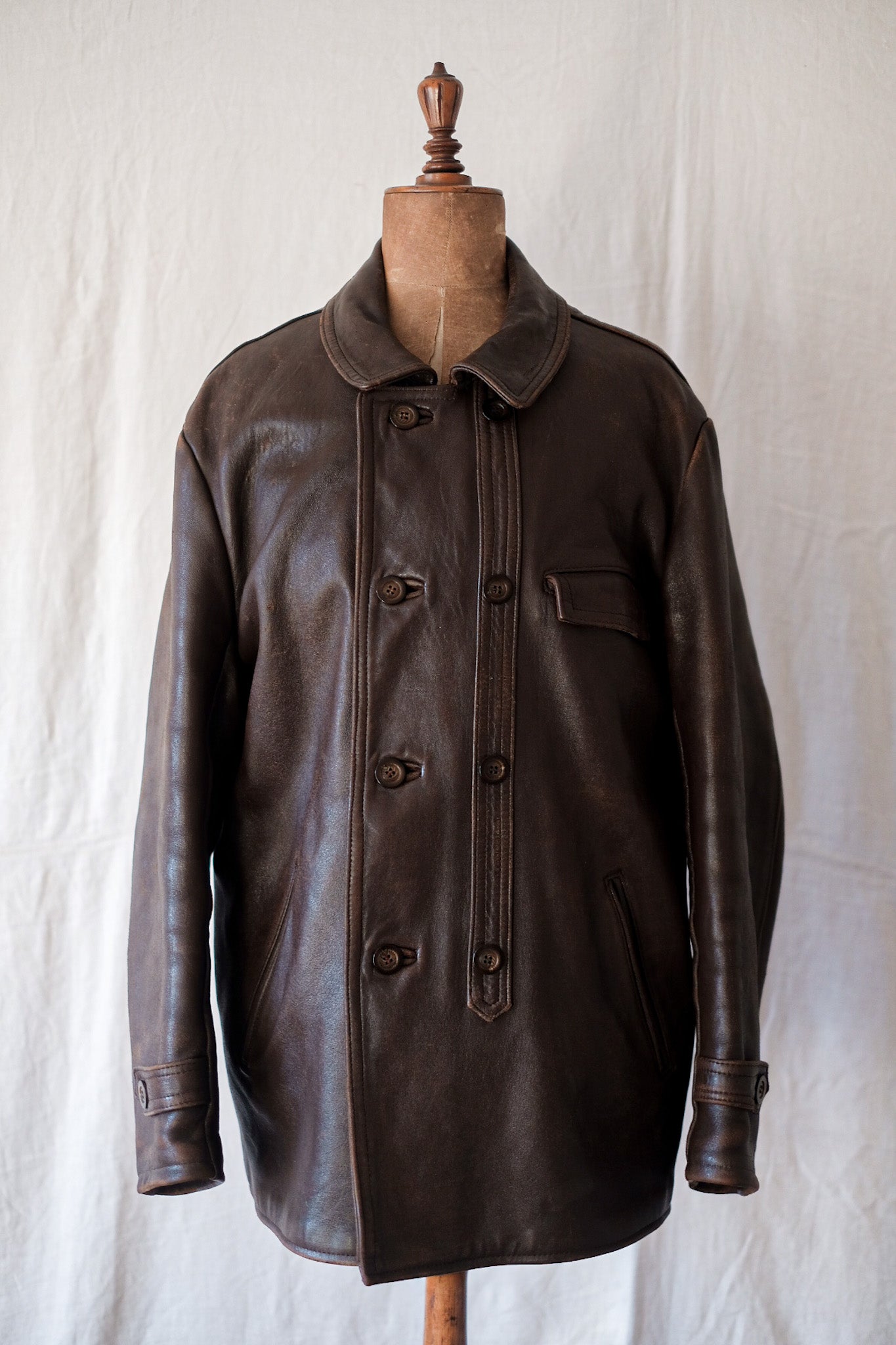 60's】French Vintage Le Corbusier Leather Work Jacket – VIEUX ET