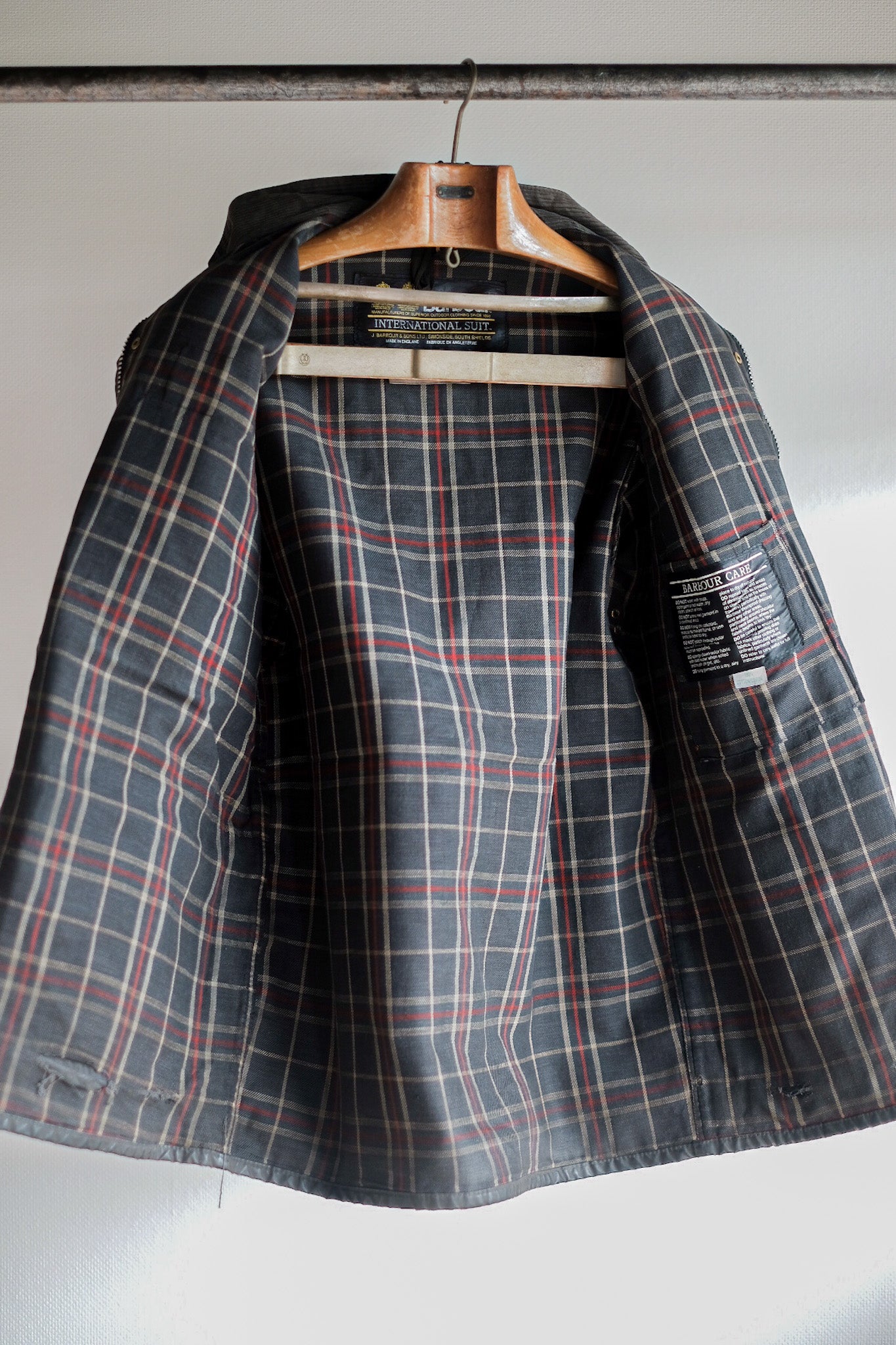 【~80's】Vintage Barbour "INTERNATIONAL SUIT" 2 Crest Size.38