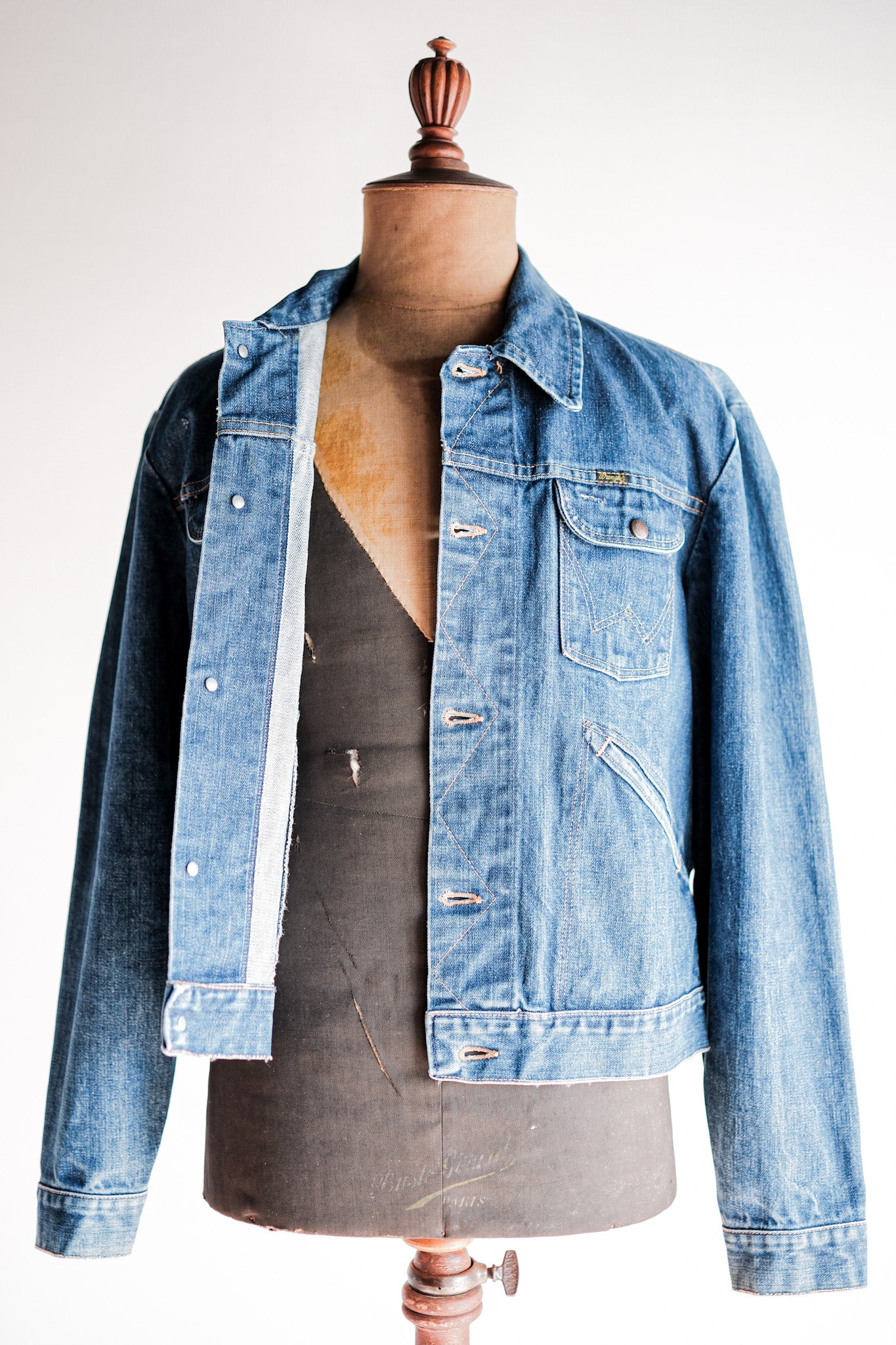 【~70's】Vintage Wrangler 124MJ Denim Jacket With Patches Size.44