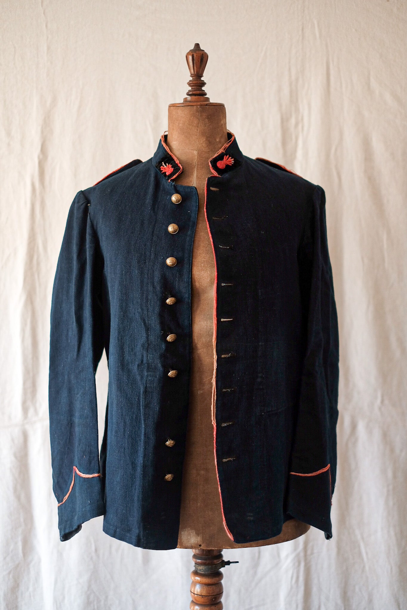 【~10's】French Vintage Indigo Metis Fireman Jacket