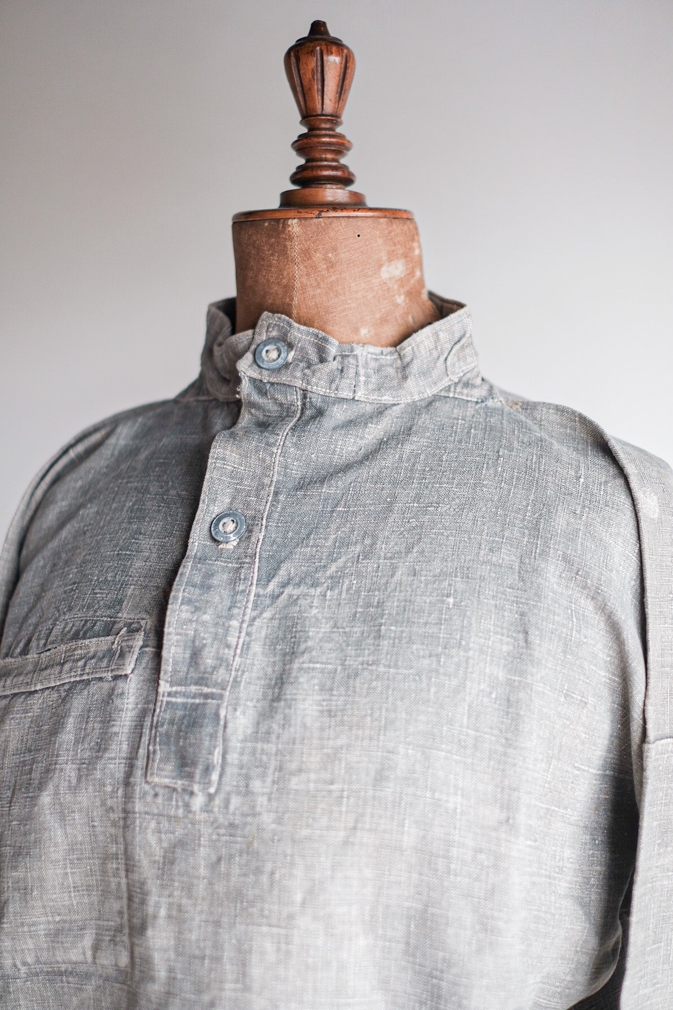【~10's】WW1 German Navy Bourgeron Linen Smock “Feldgrau Green Grey”
