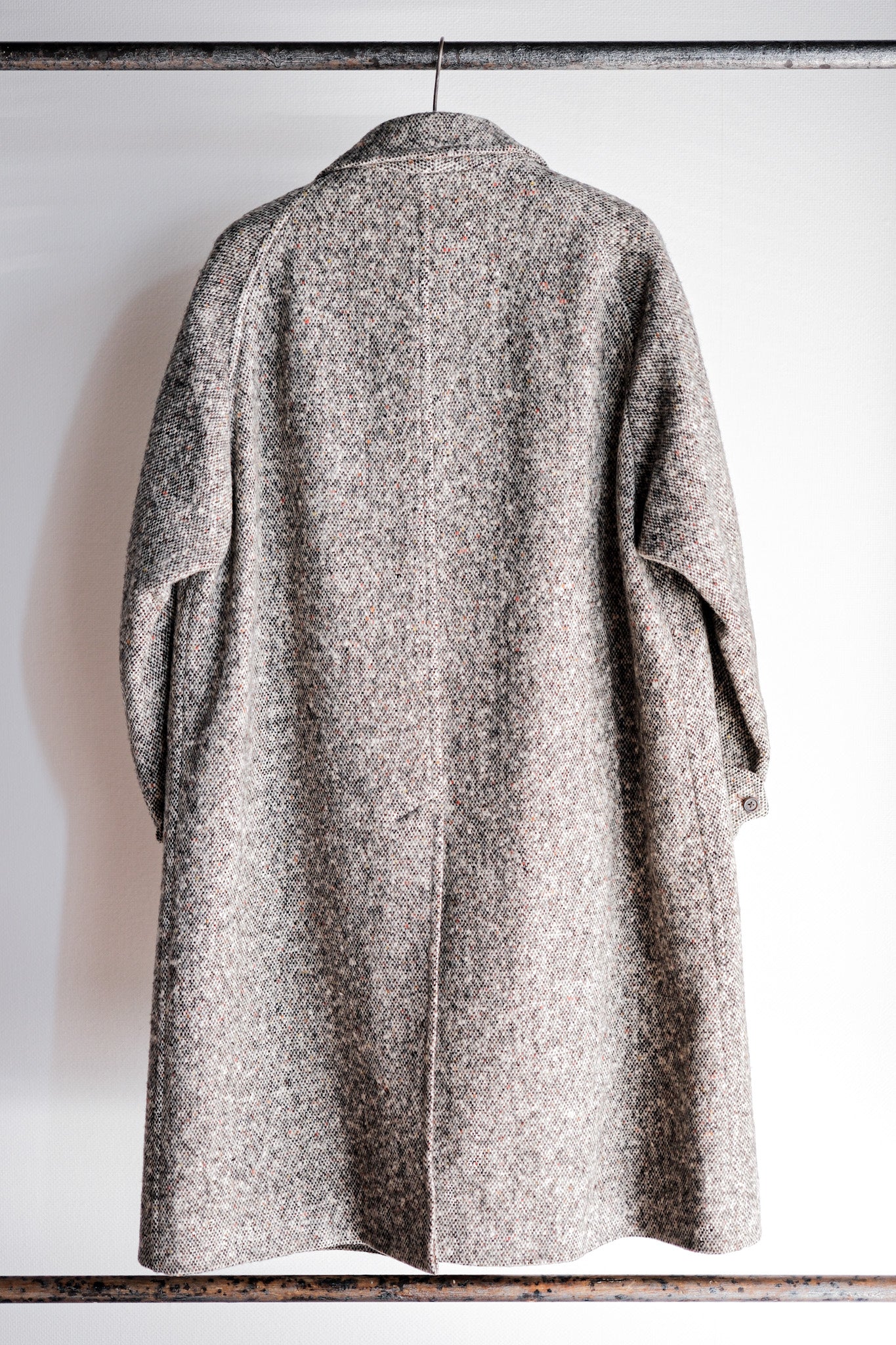 【~70's】Vintage Burberry's Single Raglan Balmacaan Coat Size.38R "IRISH TWEED" "RAINBOW C 別注"