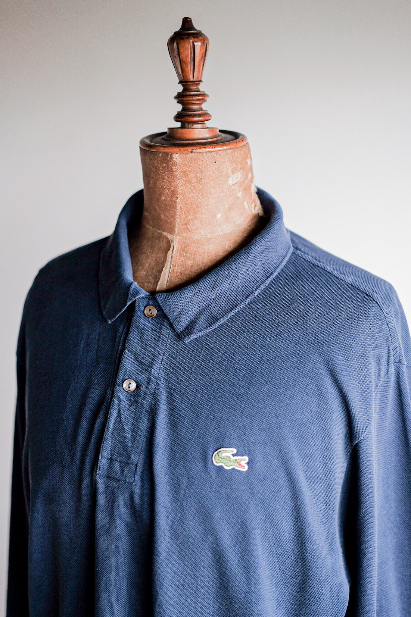【~80's】CHEMISE LACOSTE L/S Polo Shirt Size.6 "Navy"