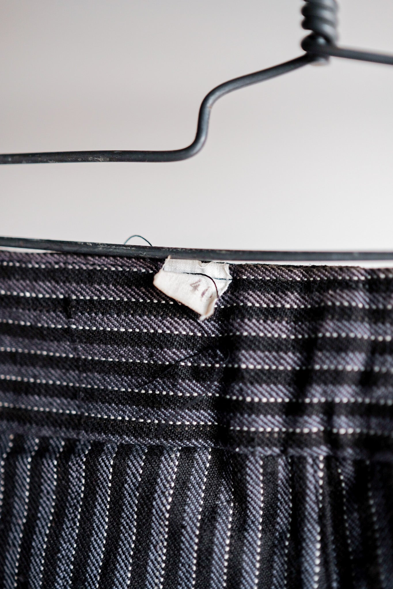 【~40's】French Vintage Cotton Striped Work Pants "Dead Stock"