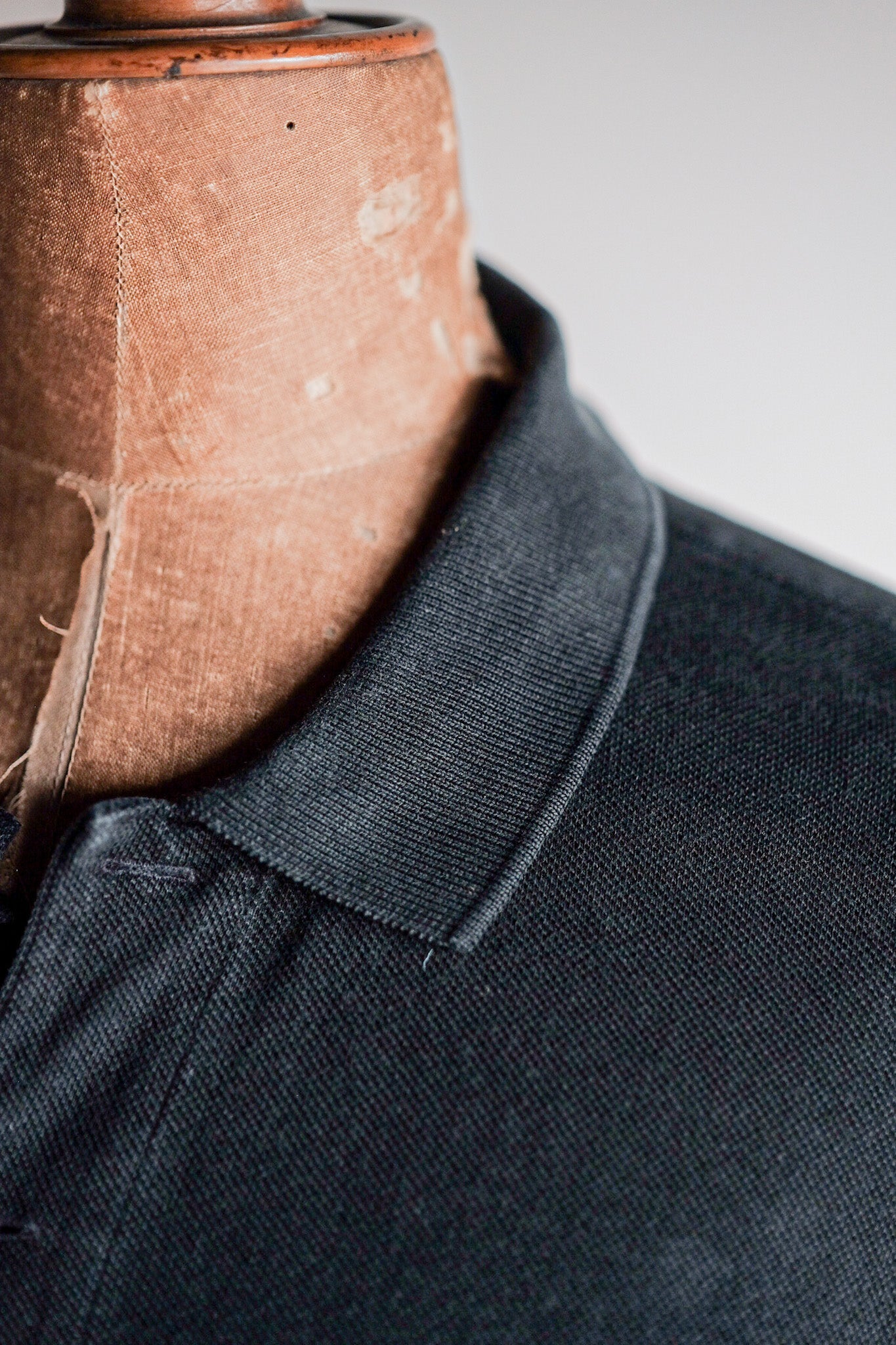 【~80's】CHEMISE LACOSTE L/S Polo Shirt Size.5 "Black"