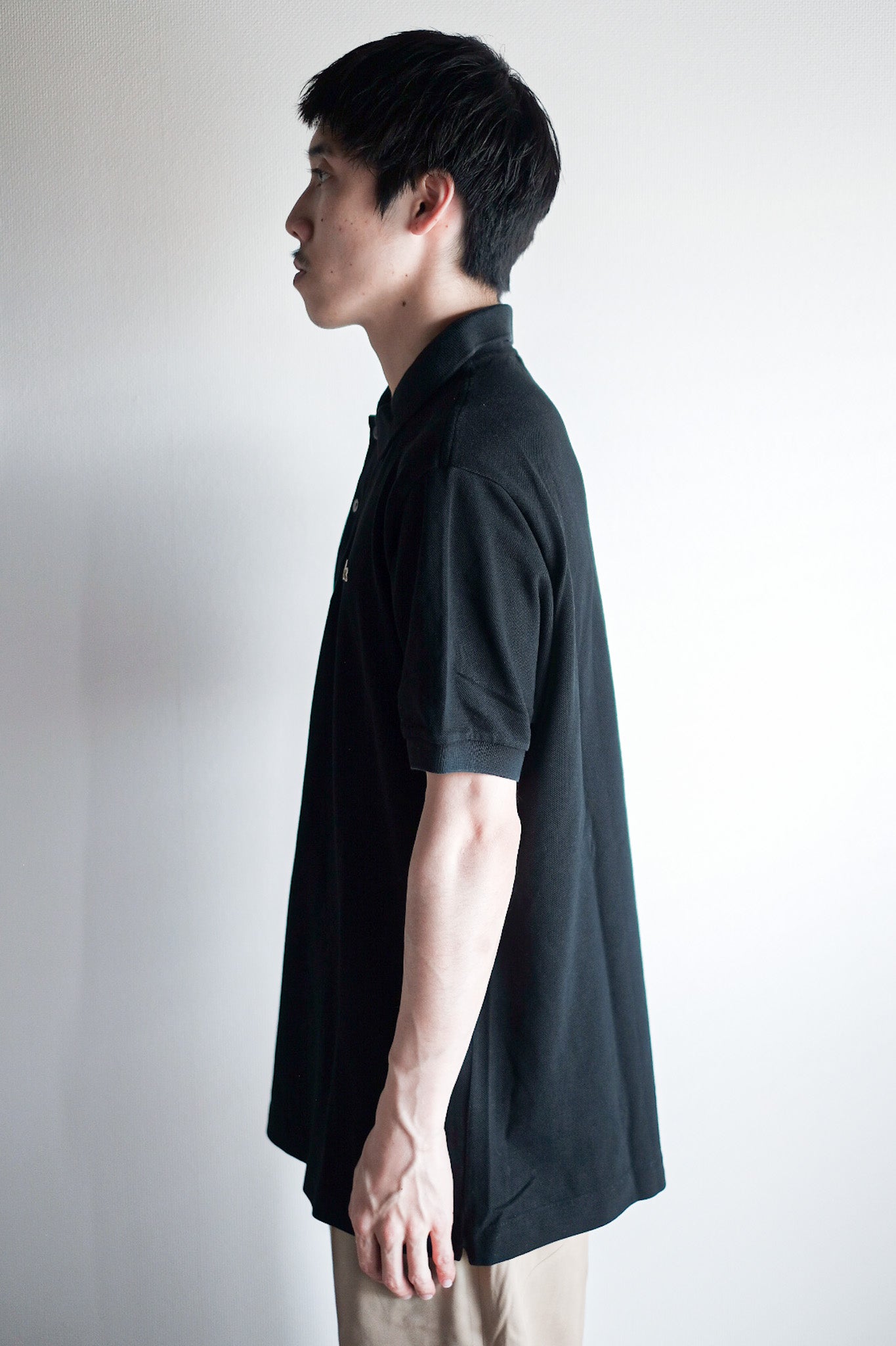 【~80's】CHEMISE LACOSTE S/S Polo Shirt Size.5 "Black"