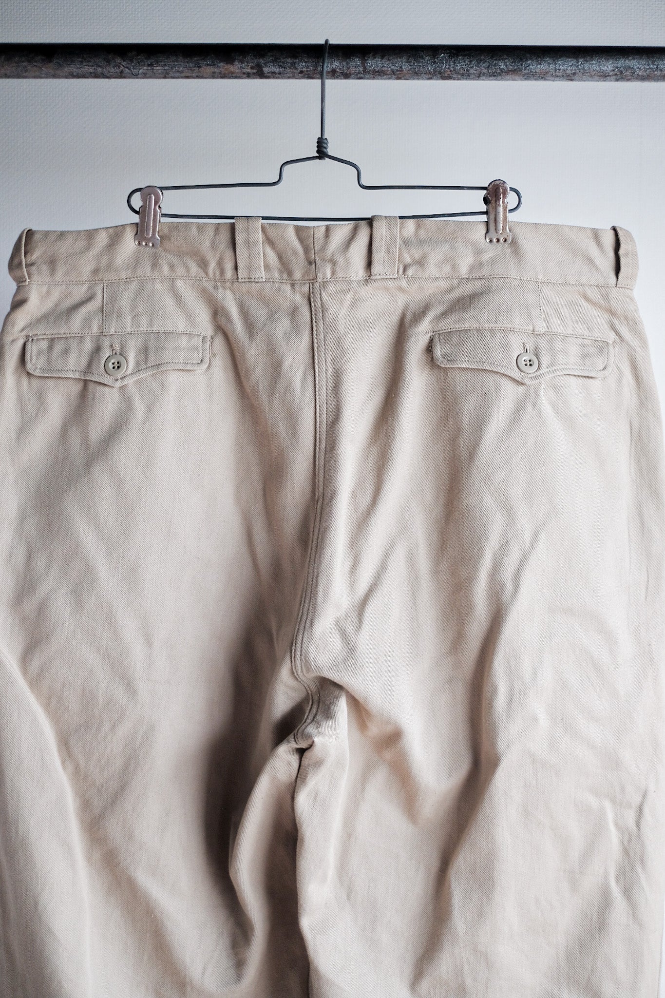 【~60's】French Army M52 Chino Trousers Size.16 "Dead Stock"