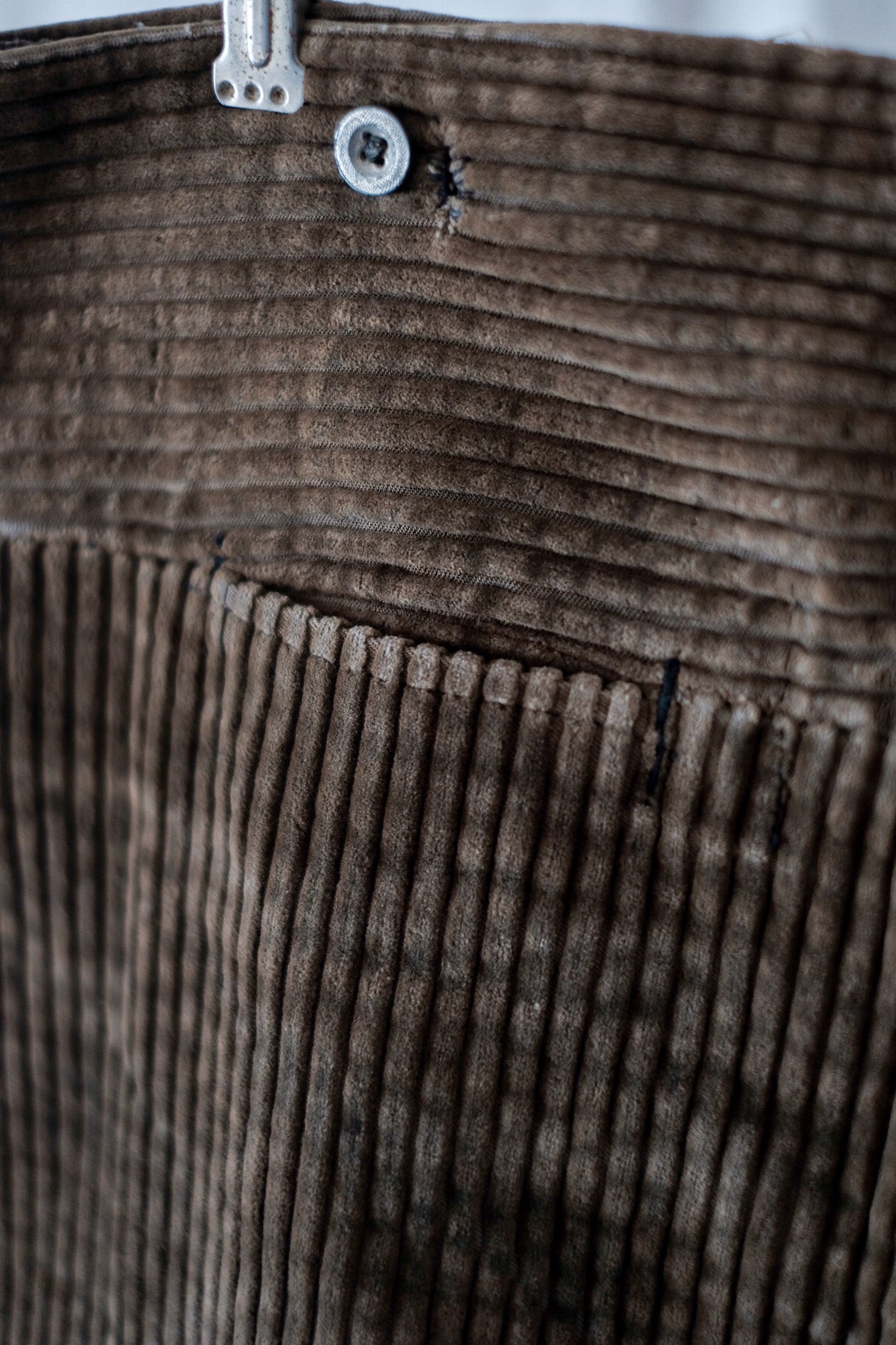 【~30's】French Vintage Brown Corduroy Work Pants "Adolphe Lafont"