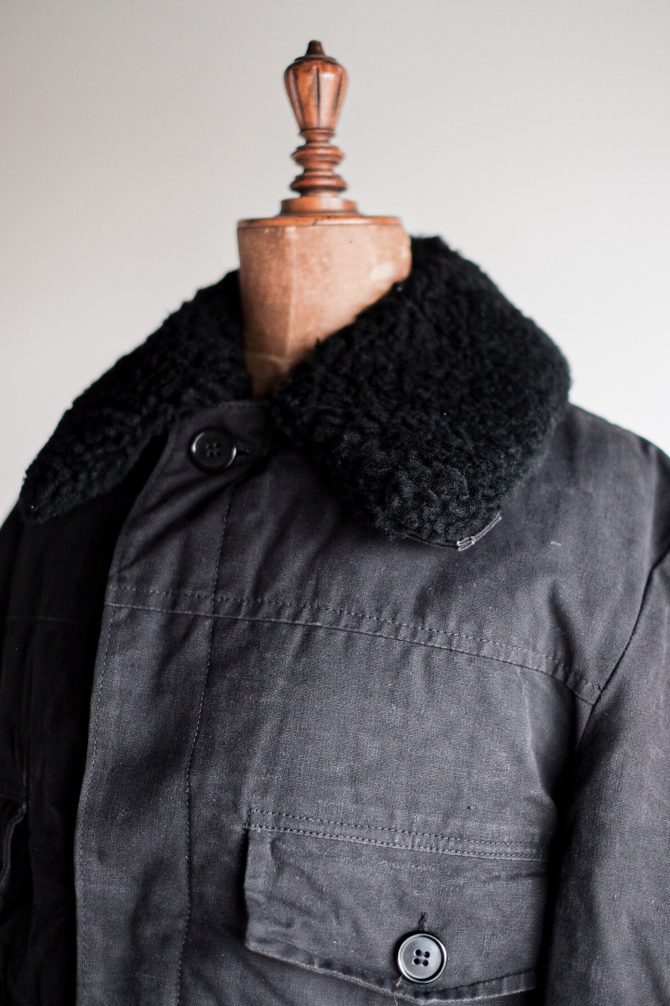 【~50’s】Swedish Army Motorcycle Jacket “Black Color”