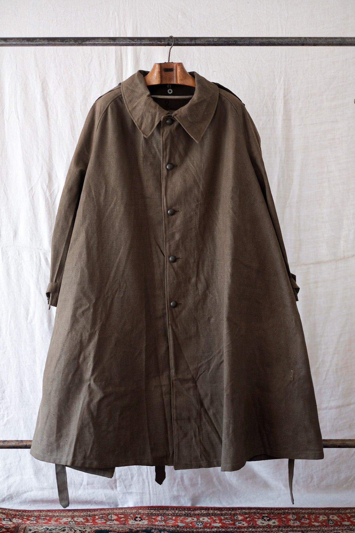 【~50's】French Army M35 Motorcycle Coat Size.2 "Dead Stock"