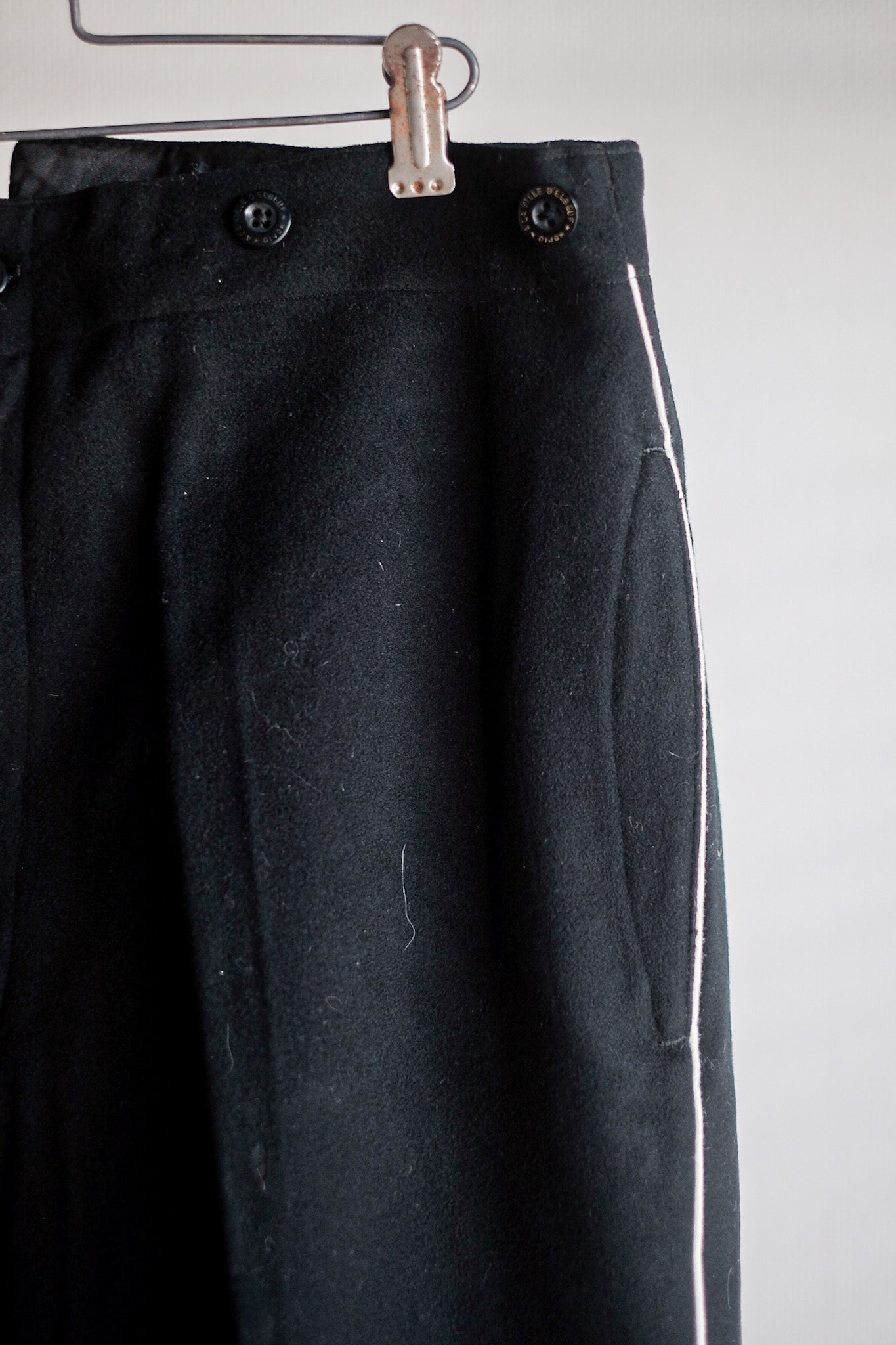 【~40's】French Vintage Side Line Wool Trousers "Dead Stock"