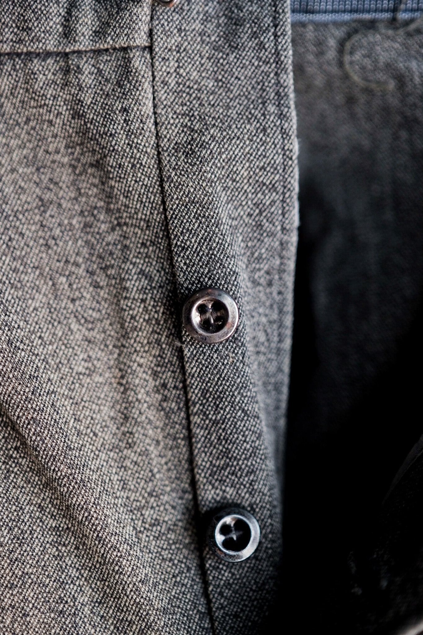 【~40's】French Vintage Black Chambray Work Pants