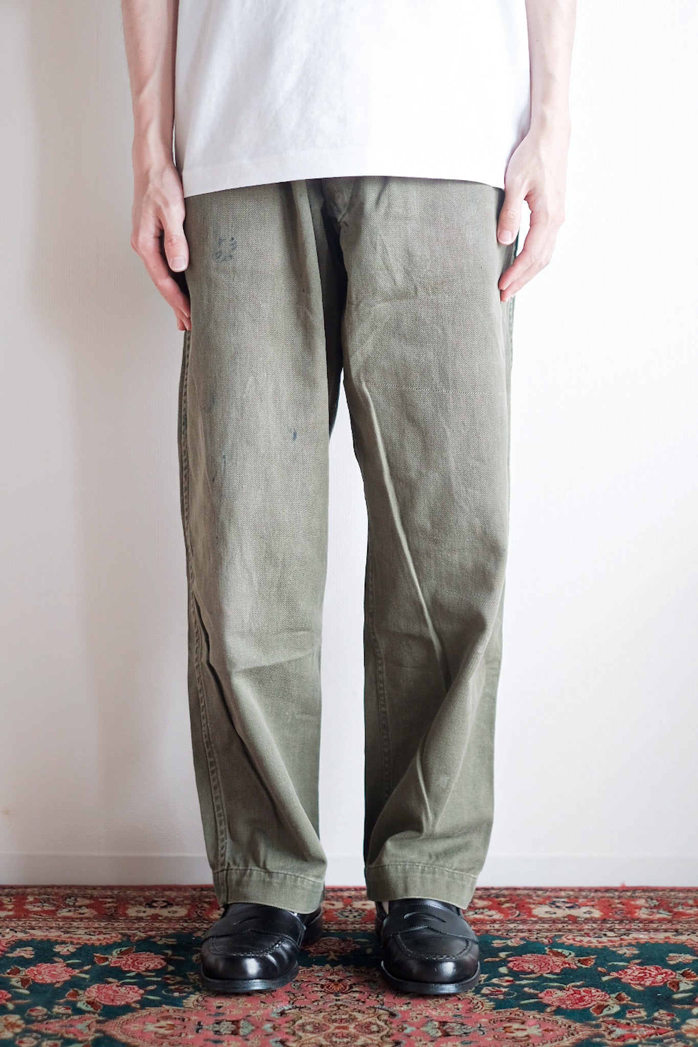 【~60's】British Army Green Drill Trousers