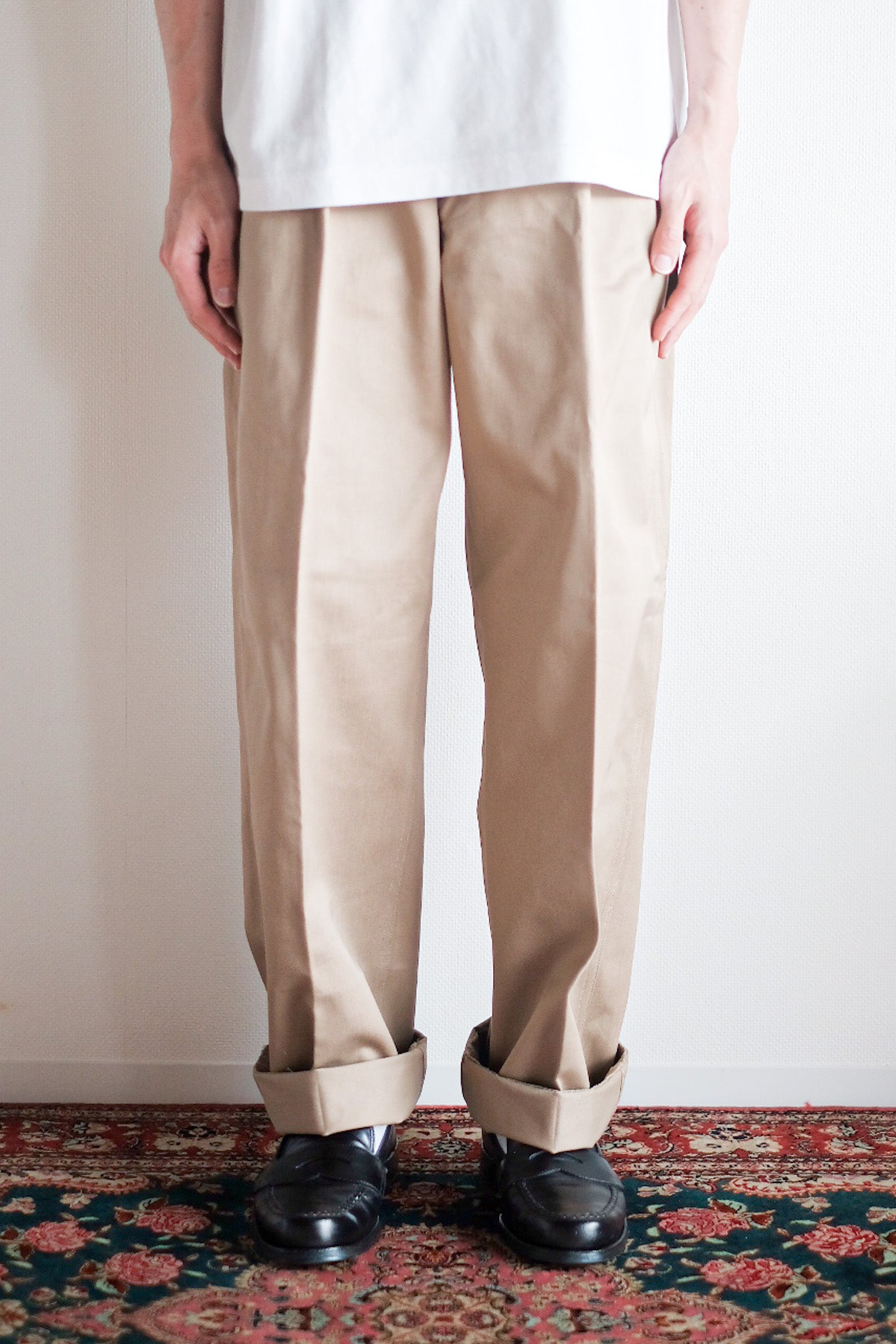 【~60's】French Army M52 Chino Trousers Size.80M "Dead Stock"