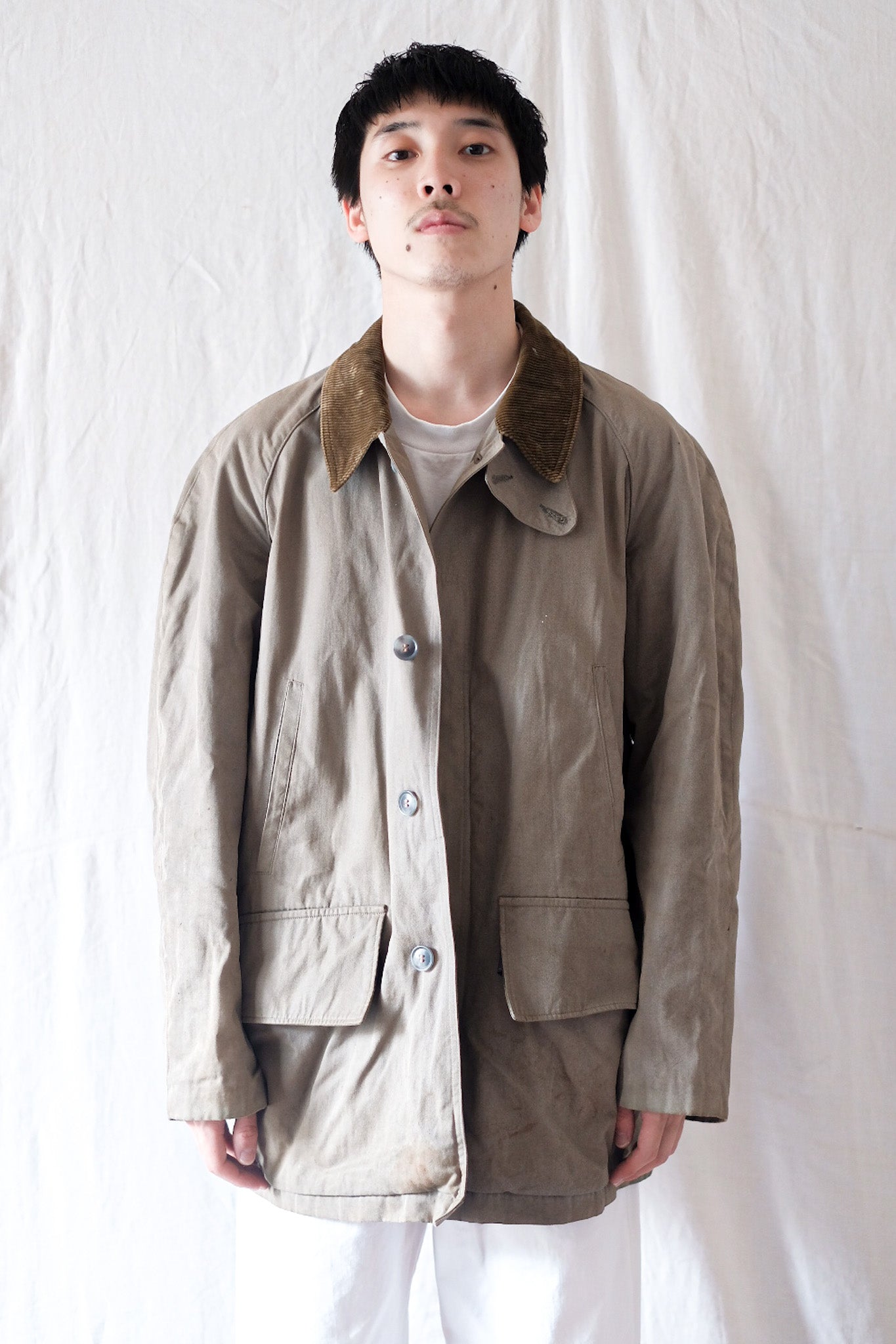 【~60's】French Vintage Cotton Hunting Jacket "Belle Jardiniere"