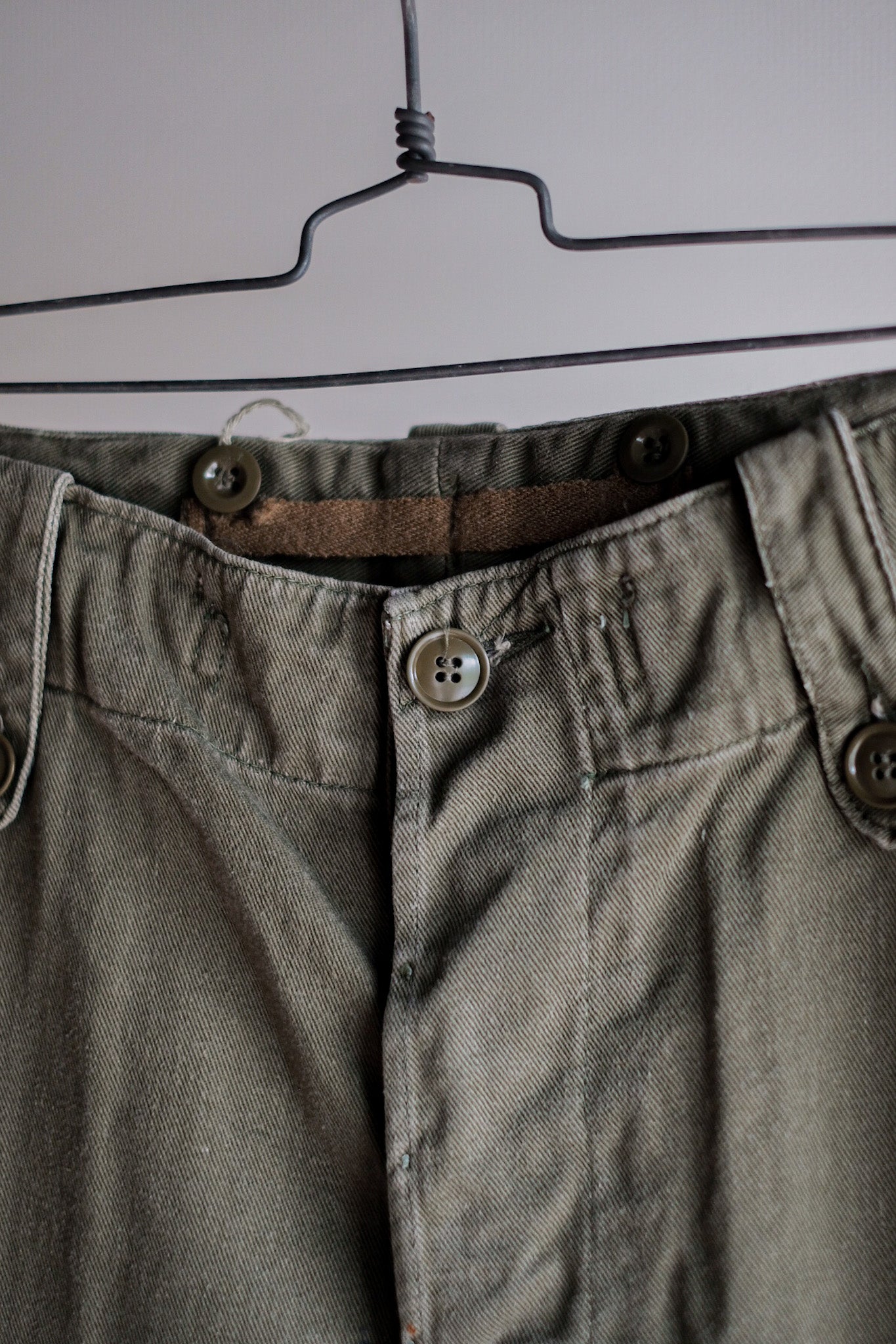 【~60's】British Army Green Drill Trousers