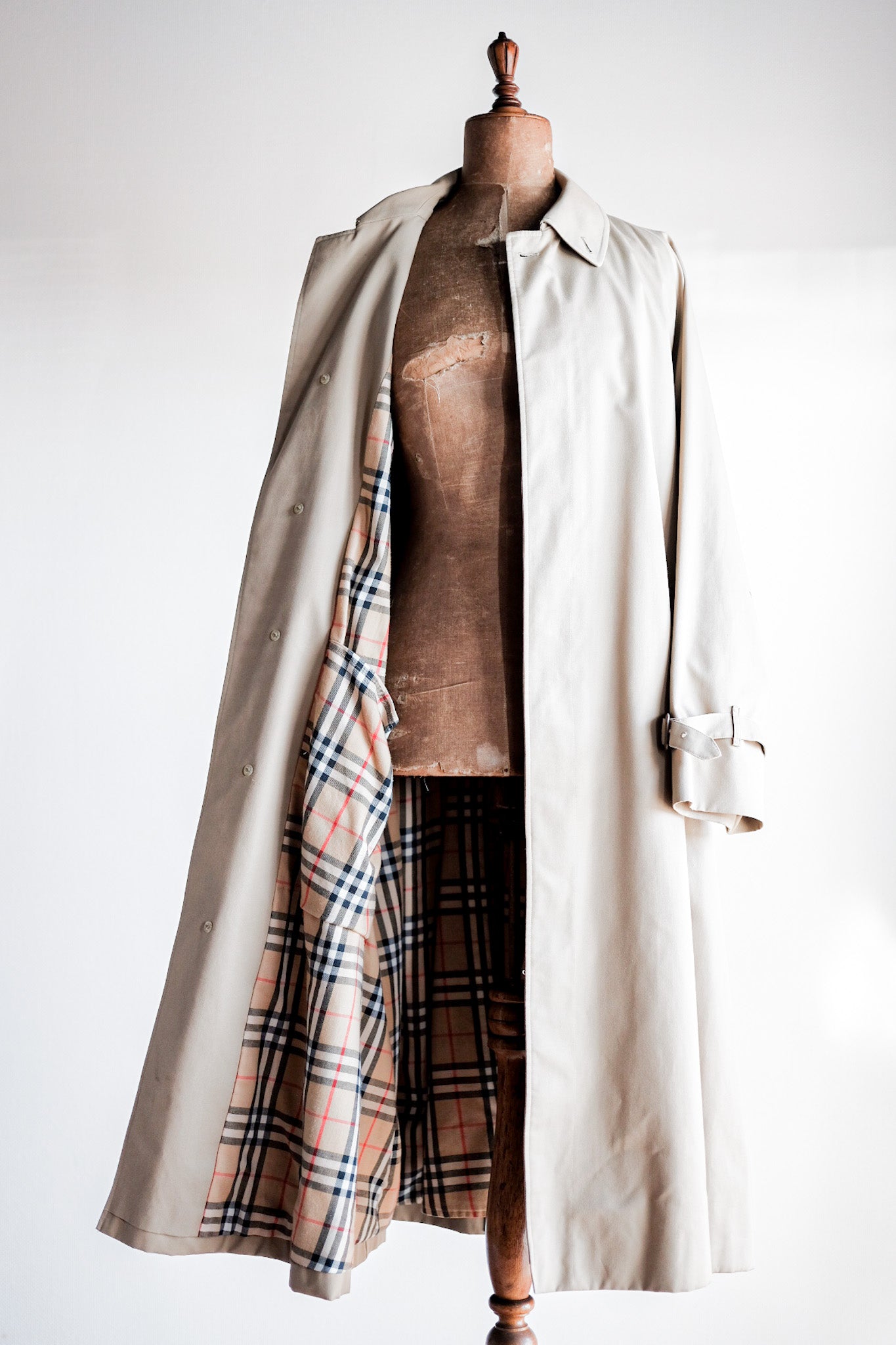 【~80's】Vintage Burberry's Single Raglan Rider Coat Size.52RL