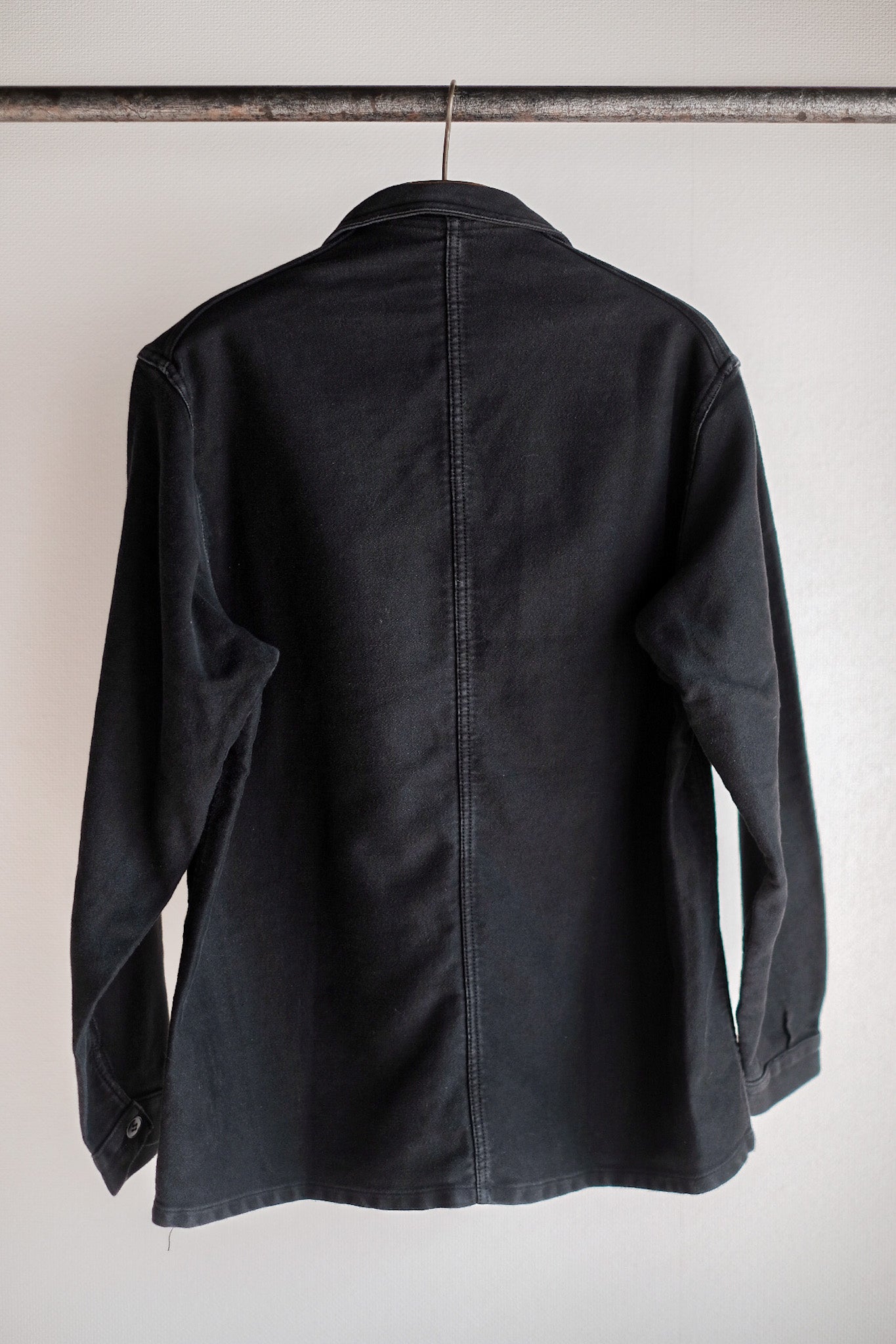 【~50's】French Vintage Black Moleskin Work Jacket