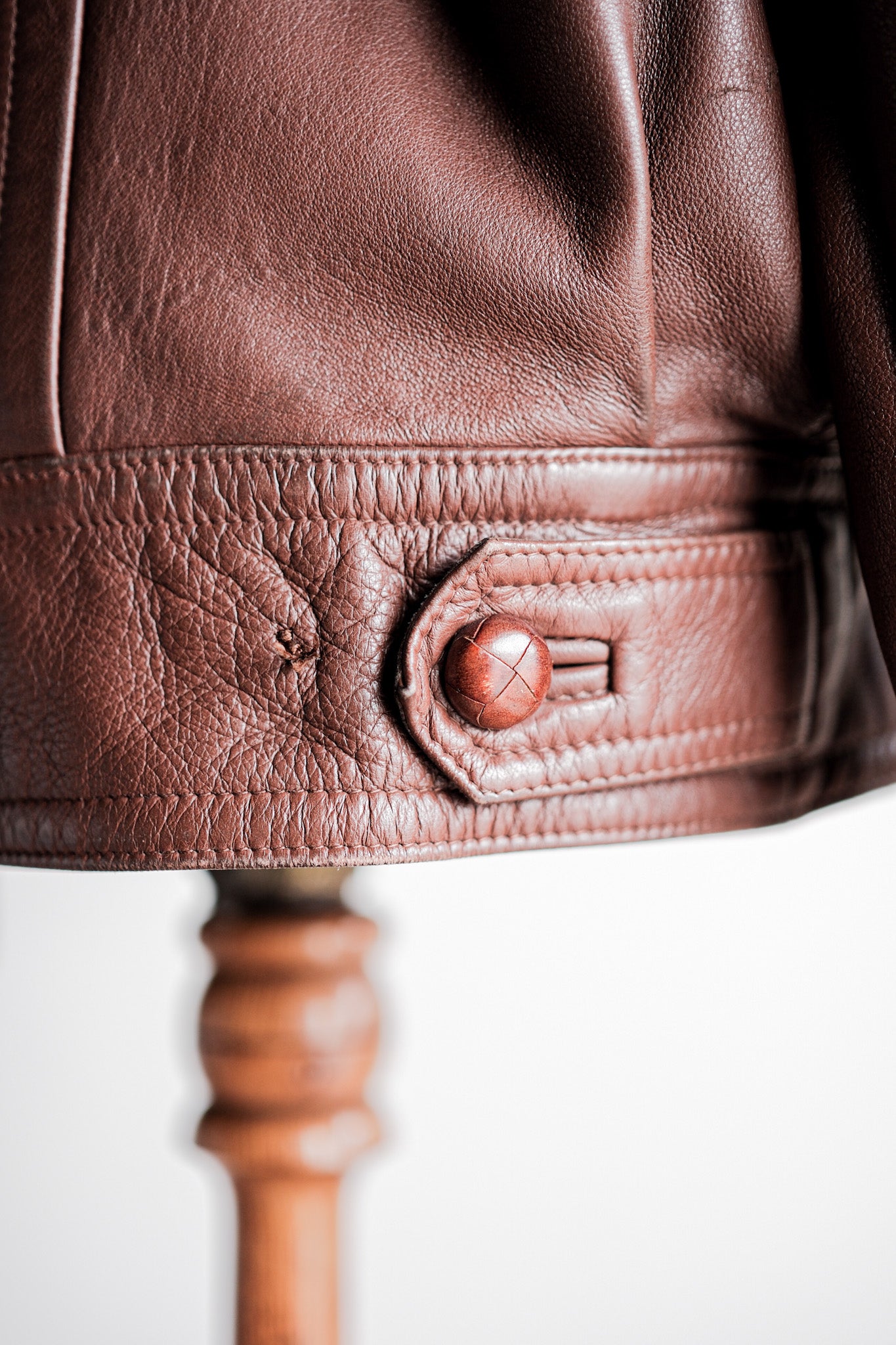 【~80's】Old Gucci Shawl Collar Leather Bomber Jacket Size.52