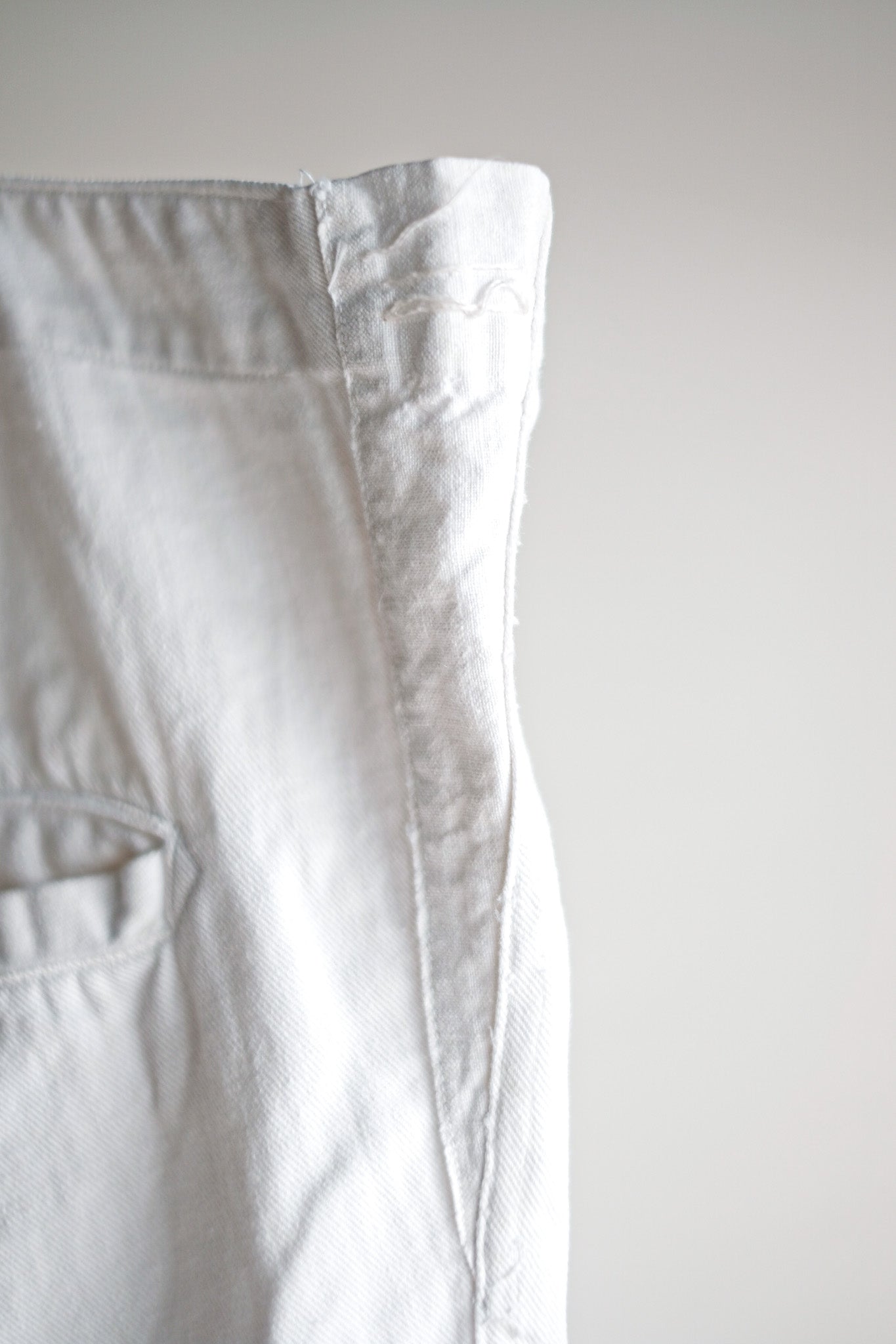 【~40's】German Vintage White Cotton Work Pants