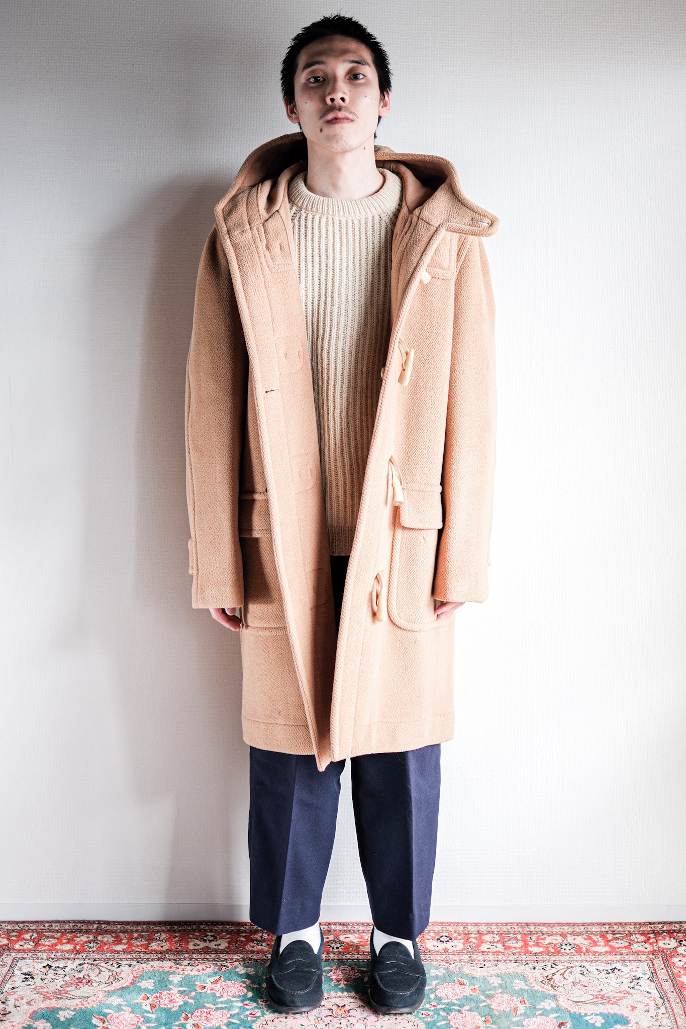 【~90's】Old INVERTERE Wool Duffle Coat "Moorbrook"