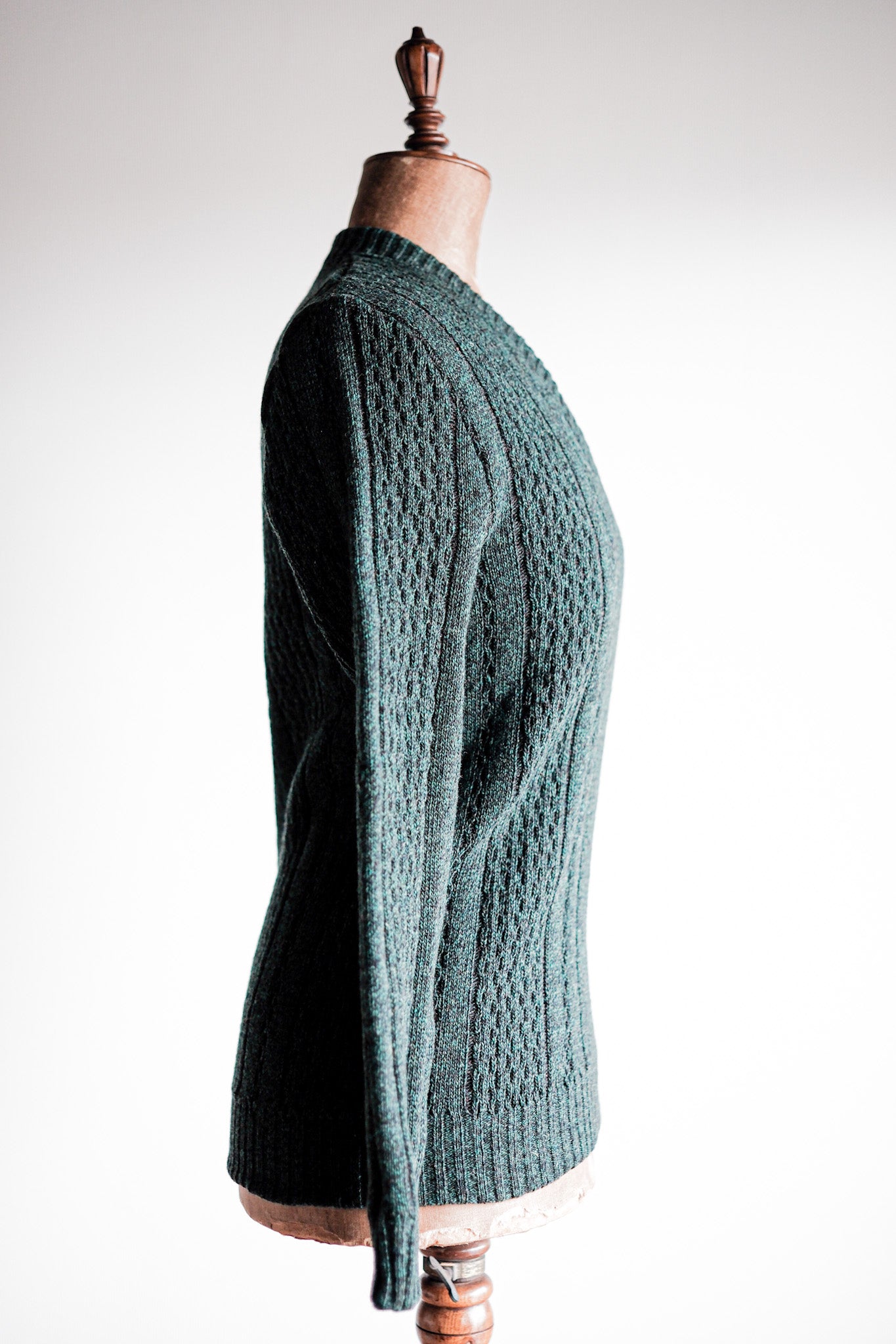 【~60's】French Vintage V-neck Wool Sweater "Dead Stock"