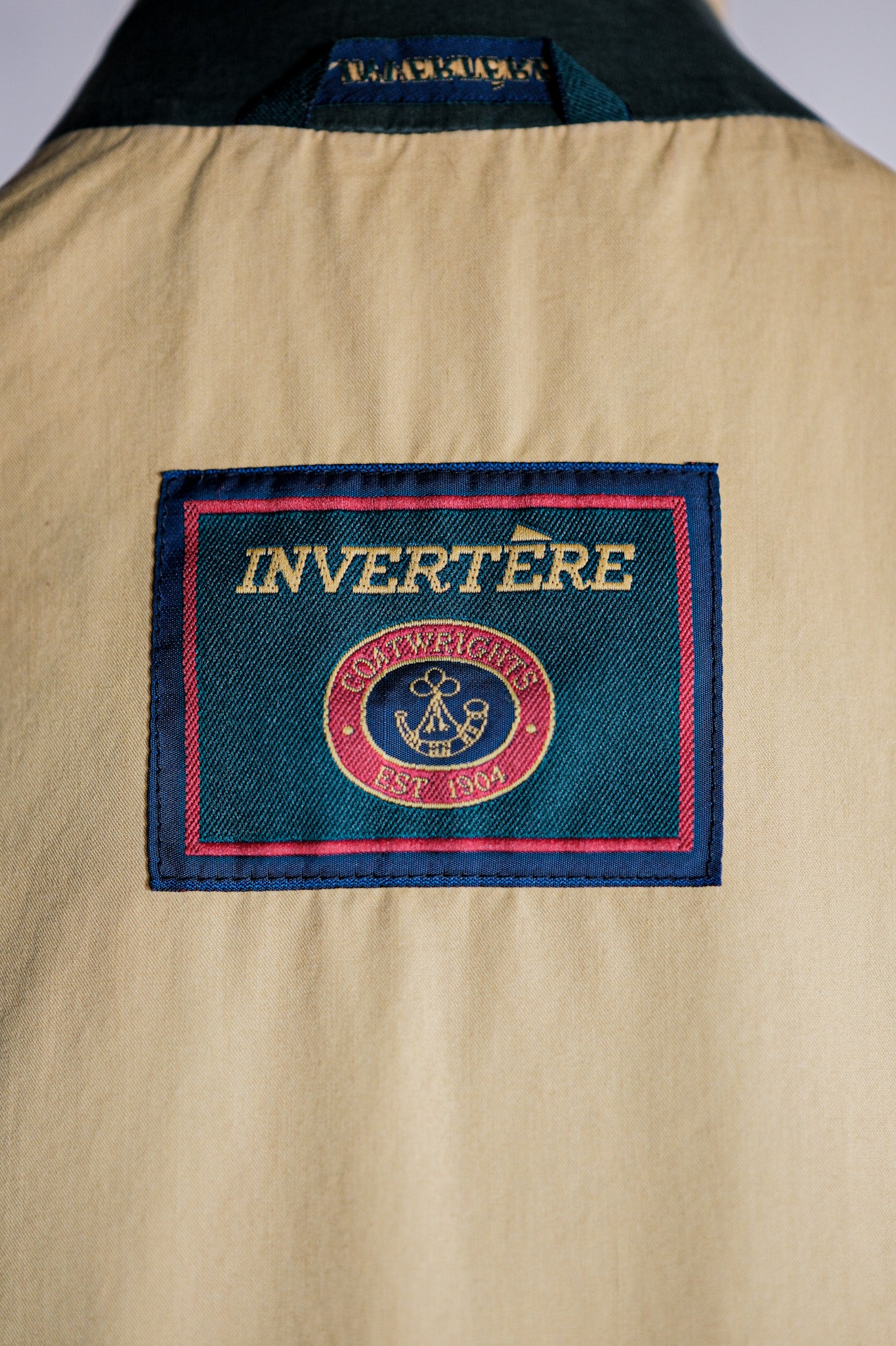 【~90's】Old INVERTERE Crazy Pattern Cotton Coat With Chin Strap
