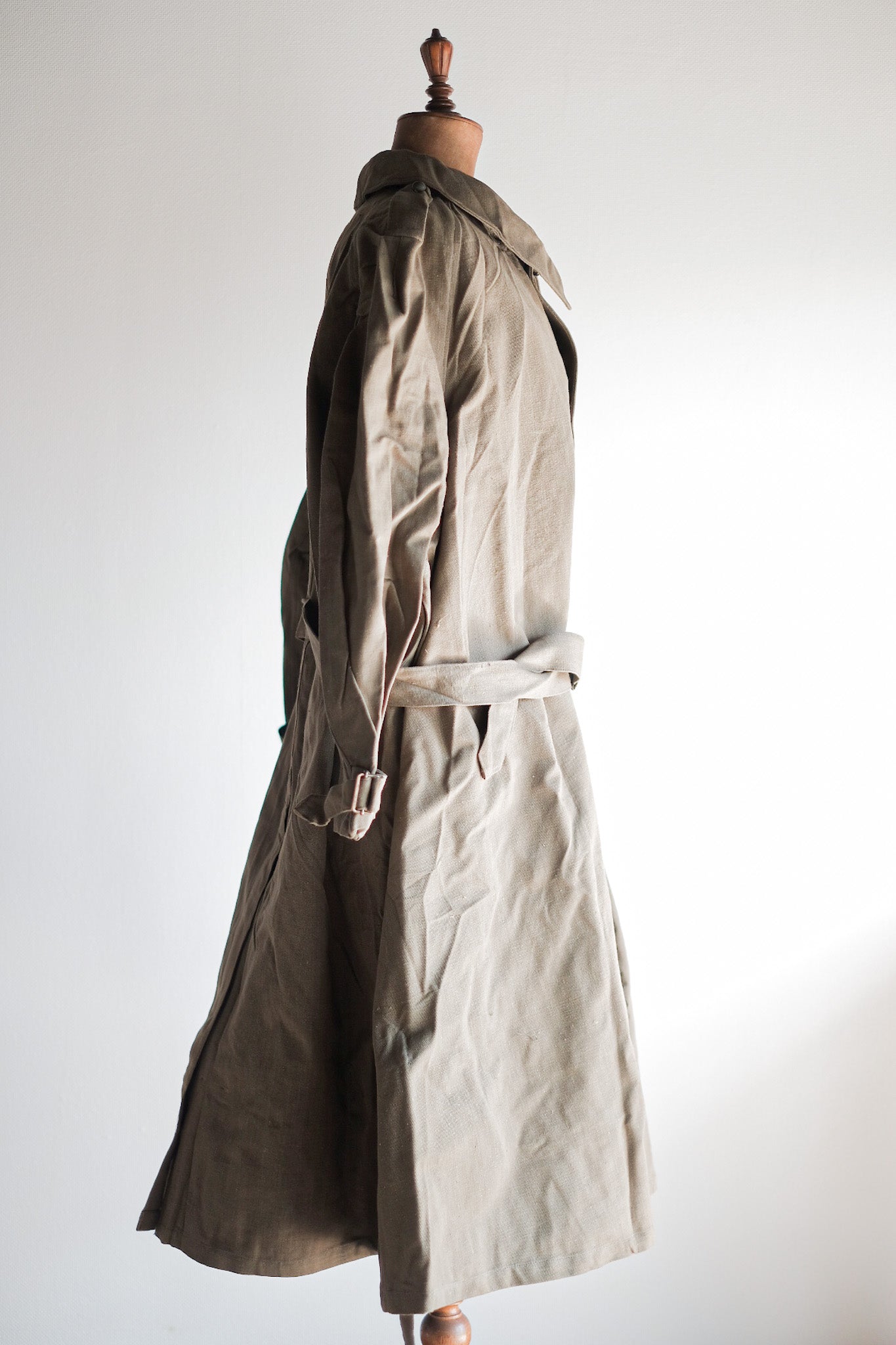 【~50's】French Army M35 Motorcycle Coat "Cotton Linen Type" "Dead Stock"