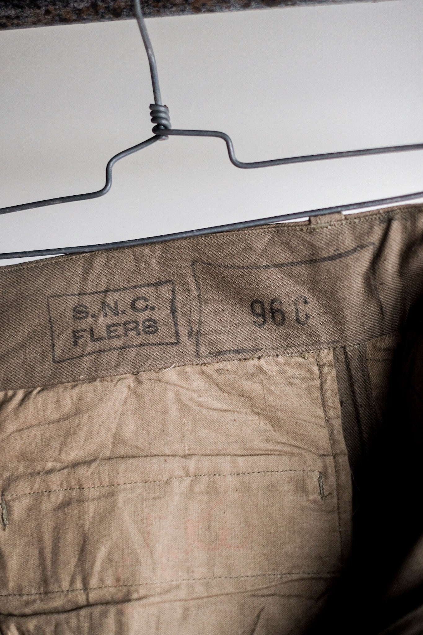 【~50's】French Army M47 Field Trousers Size.96C "Dead Stock"