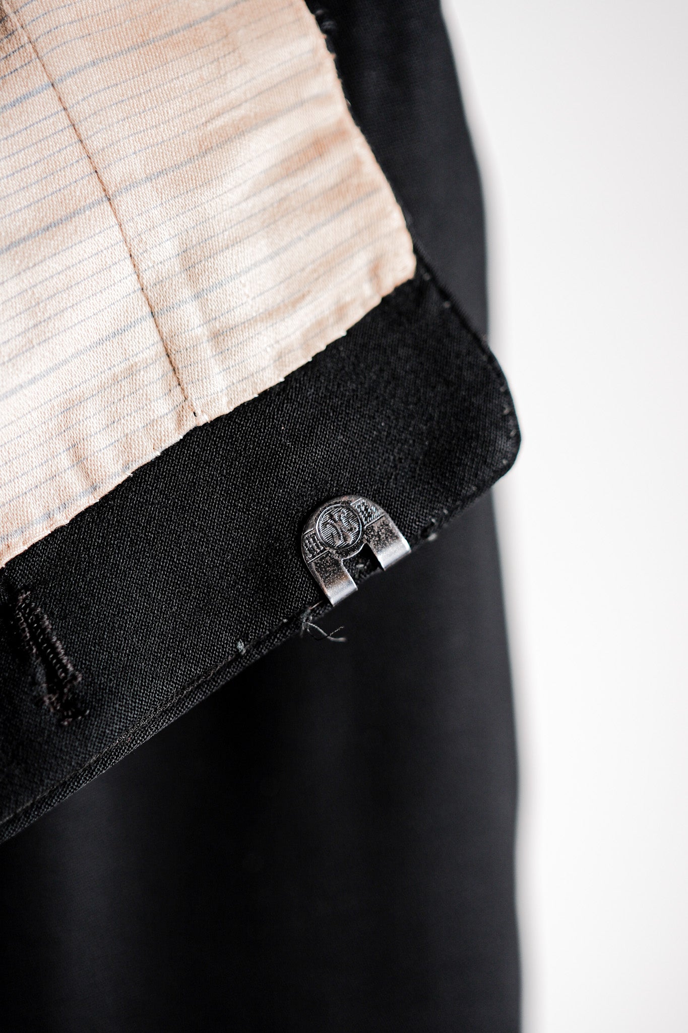 【~40's】French Vintage Black Wool Trousers