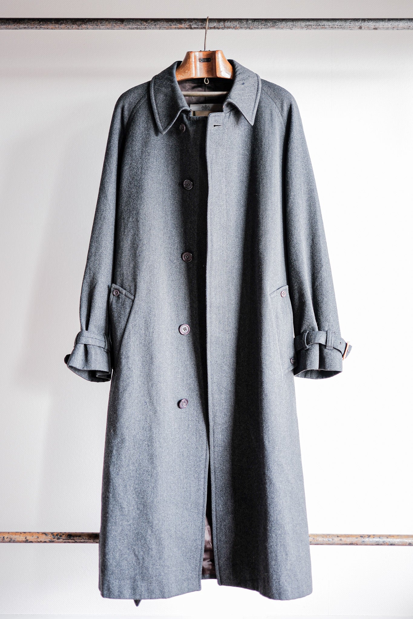 【~70's】Vintage Aquascutum Single Raglan Wool Rider Coat