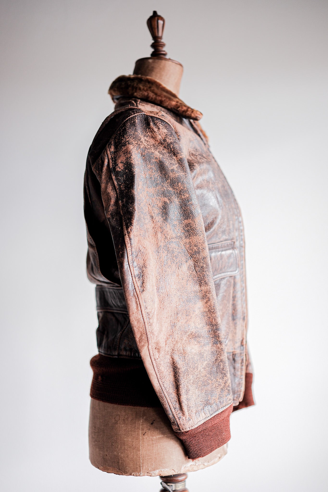 【~40's】U.S.NAVY M-422A Leather Flight Jacket