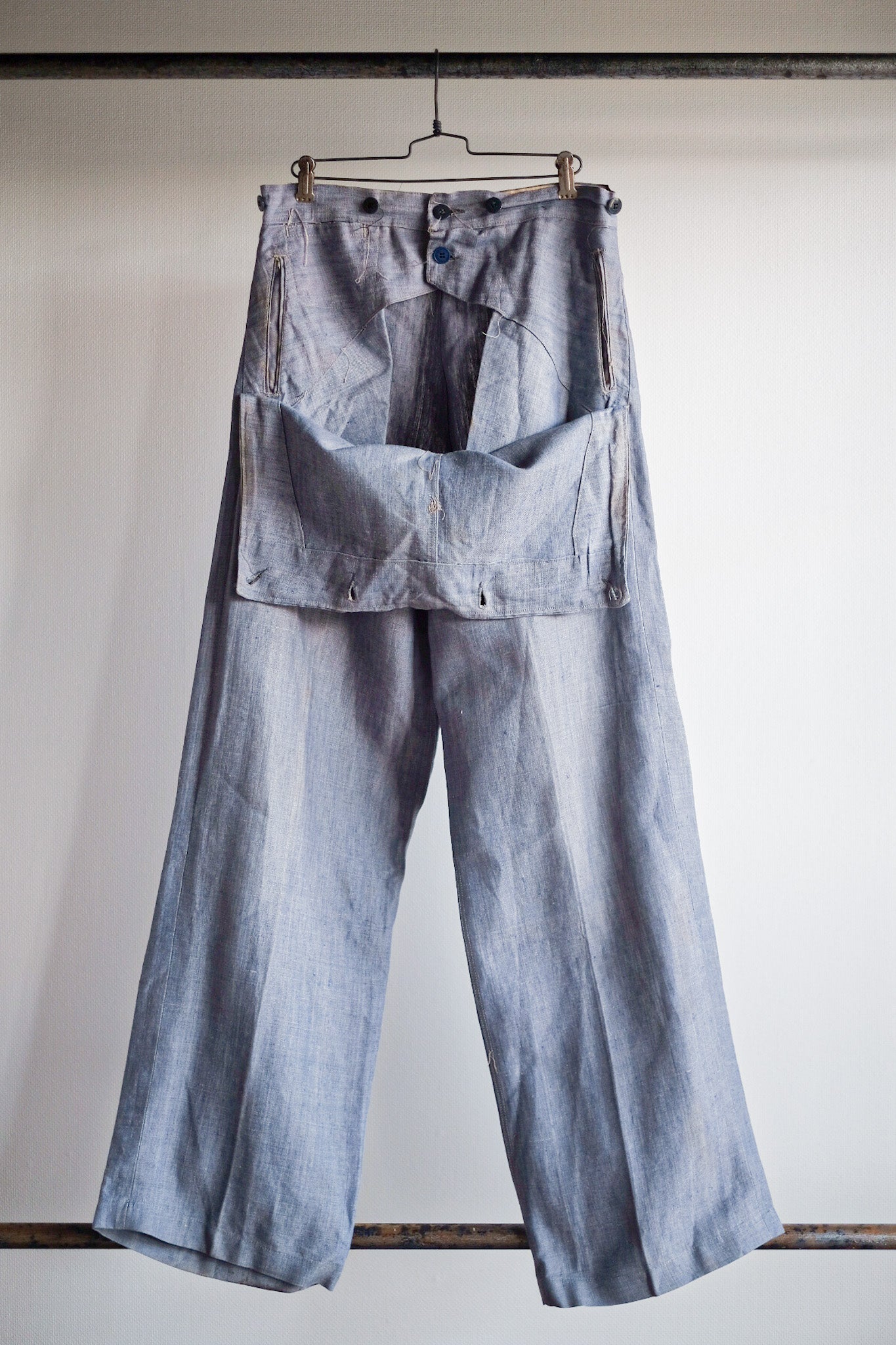 【~50's】French Navy Ramie Linen Sailor Pant