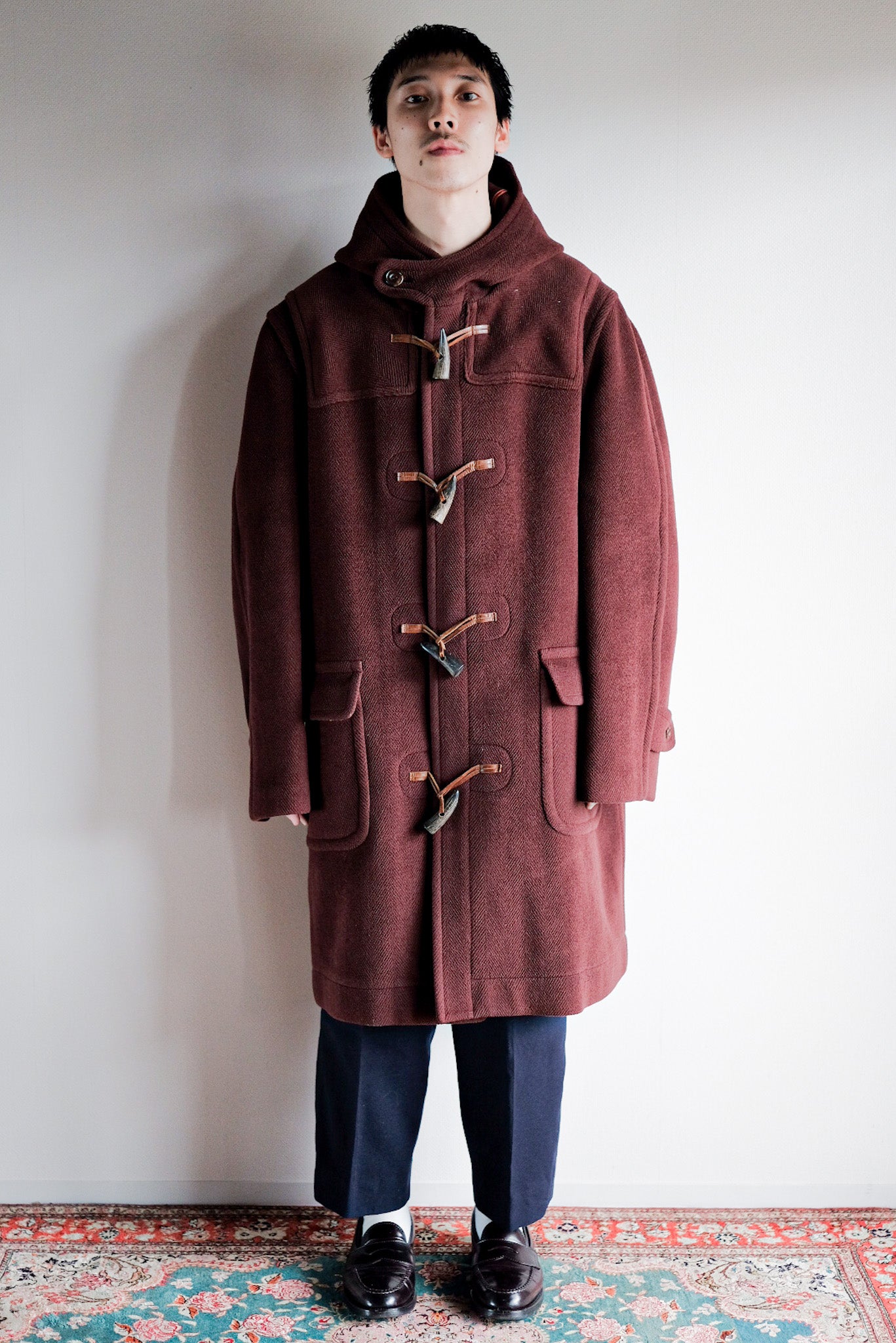 【~90's】Old INVERTERE Wool Duffle Coat "Moorbrook"