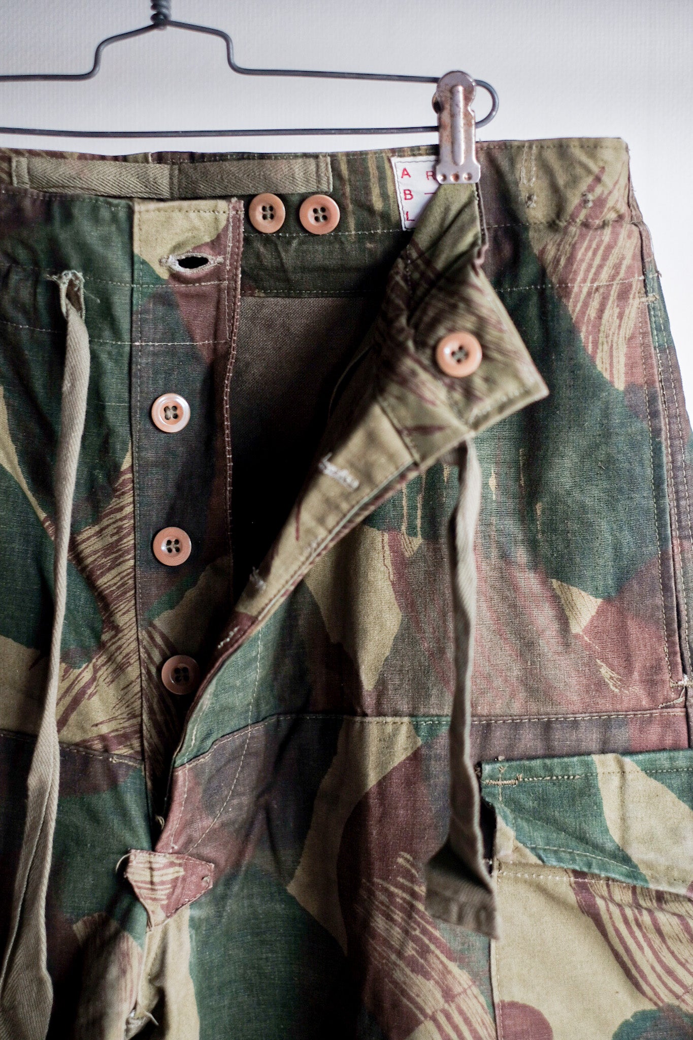 【~50's】Belgium Army Brushstroke Camo Airborne Pant Size.3
