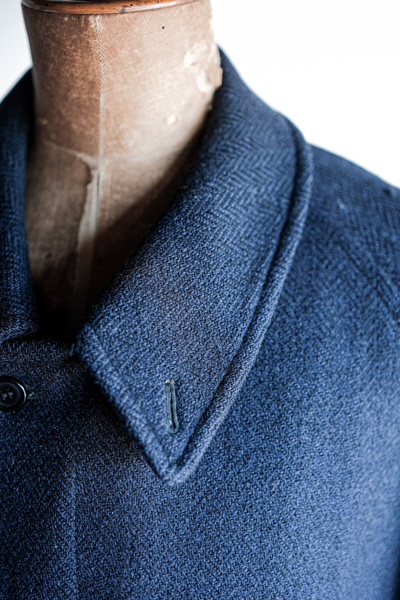 【~80's】Vintage Burberry's Single Raglan Balmacaan Coat Size.54RL "HARRIS TWEED" "Kraft 別注"