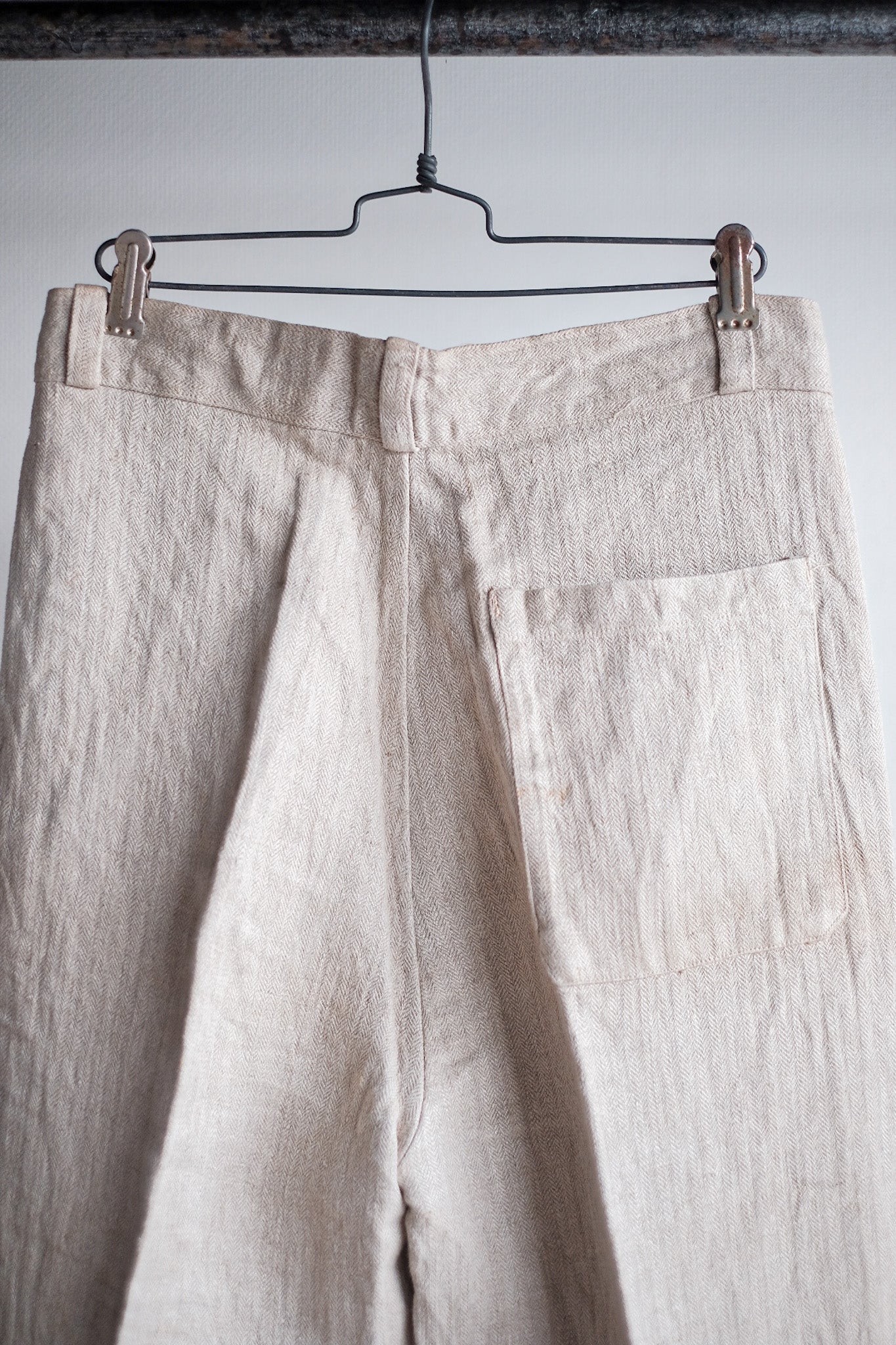 【~40’s】German Vintage HBT Linen Trousers