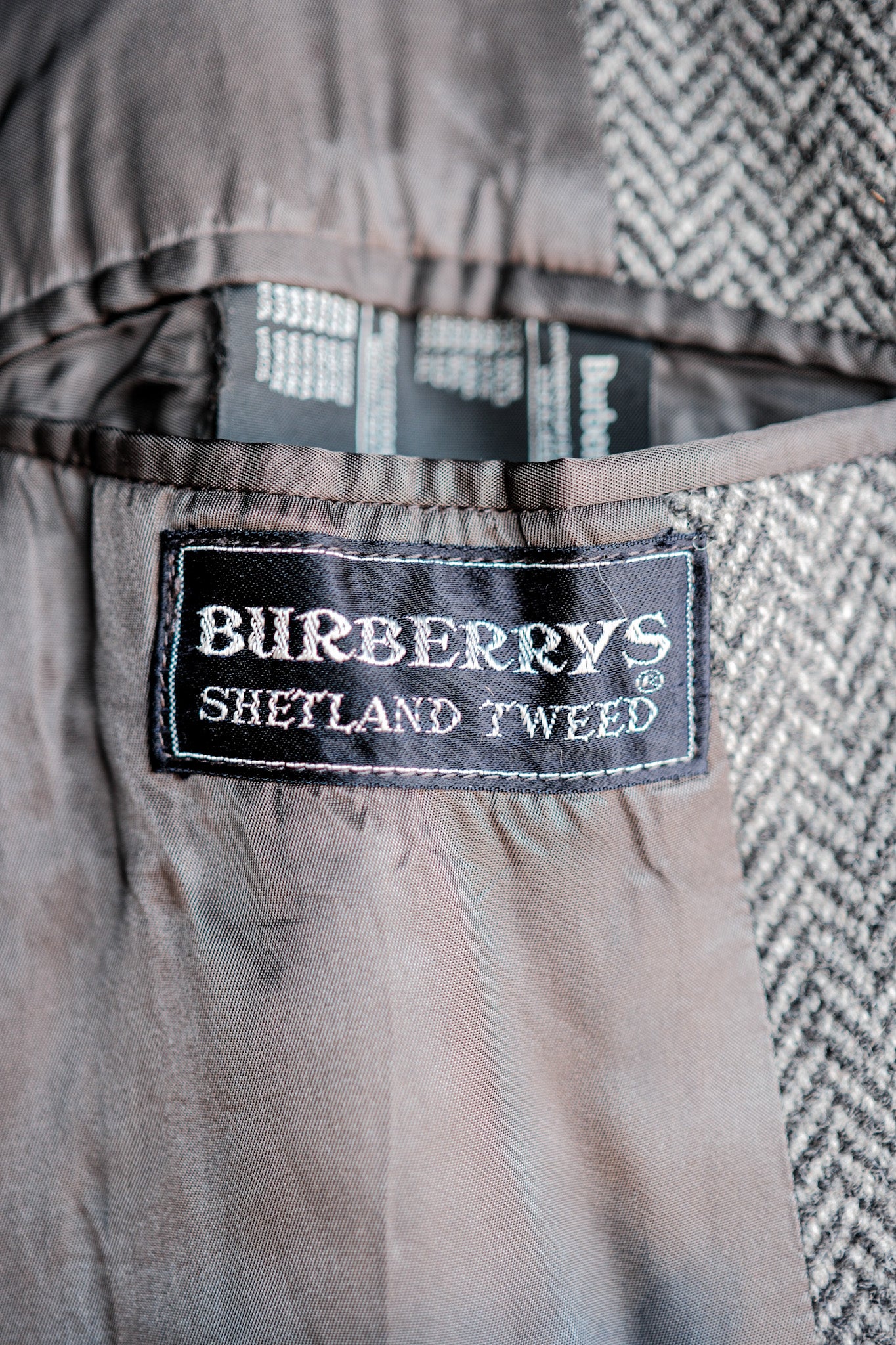 【~90's】Vintage Burberry's Single Raglan Balmacaan Coat Size.54REG "SHETLAND TWEED"