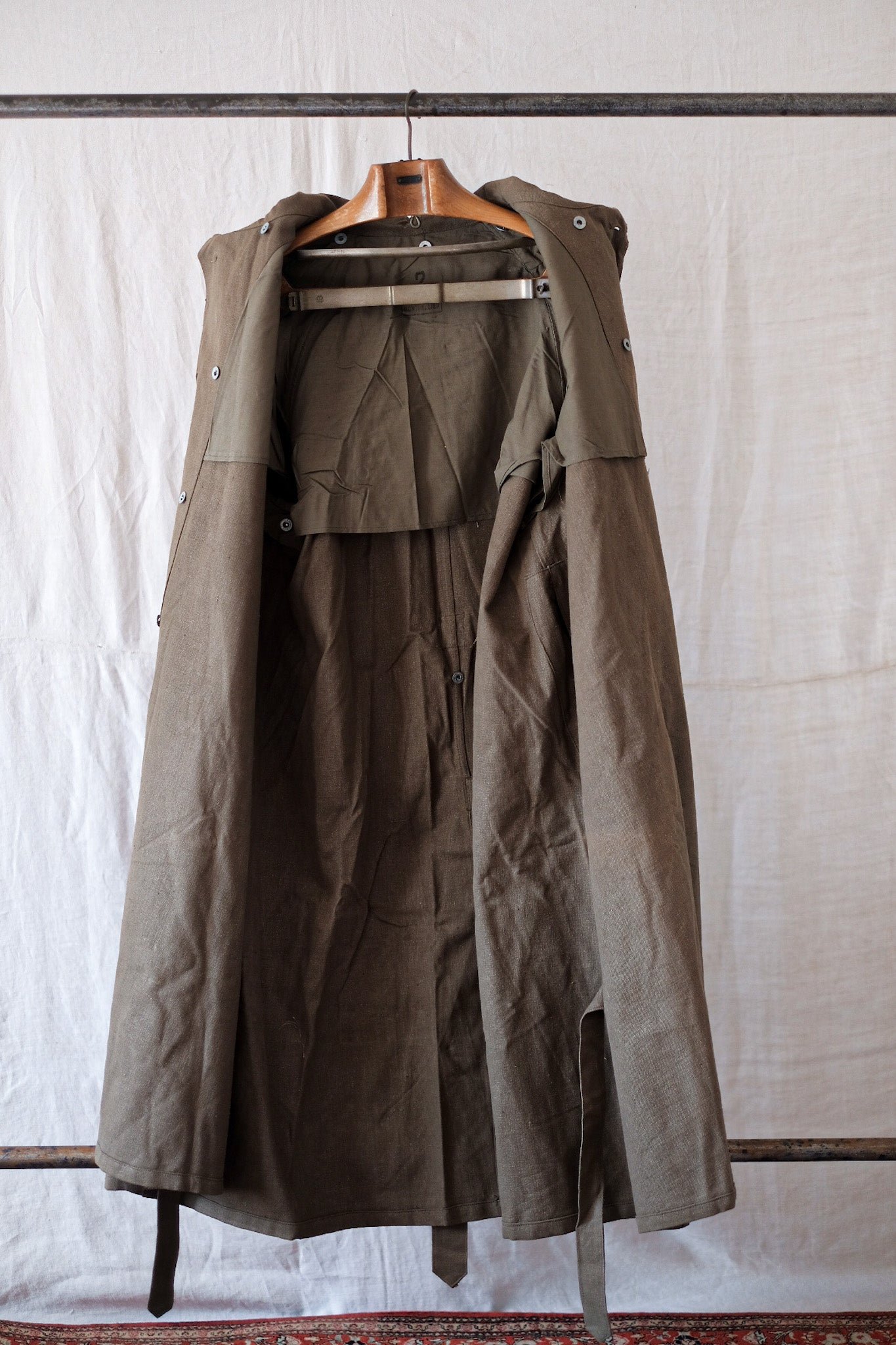 【~50's】French Army M35 Motorcycle Coat Size.2 "Dead Stock"