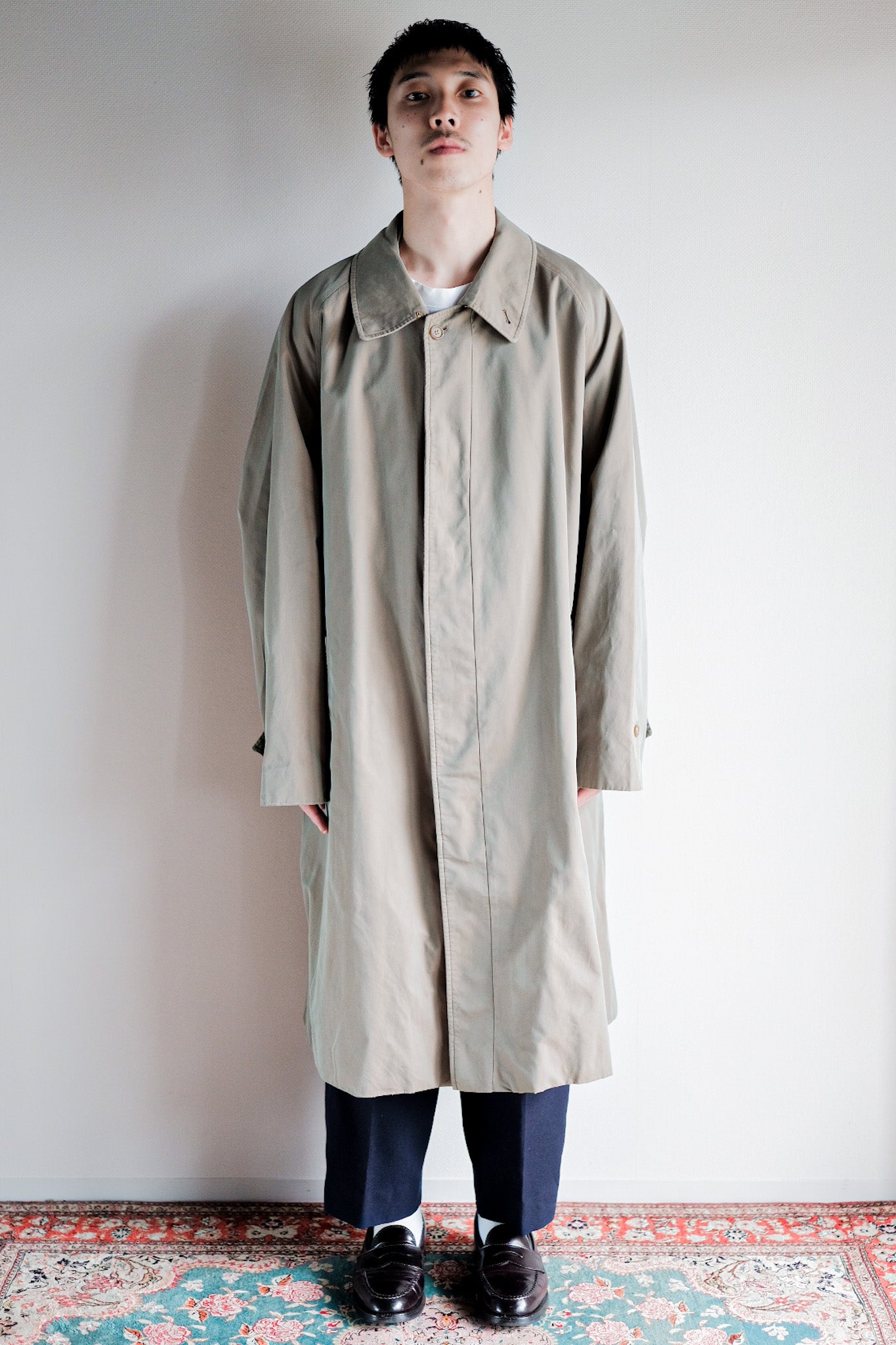 【~80's】Vintage Burberry's Single Raglan Balmacaan Coat C100 Size.58REG "TAMAMUSHI"