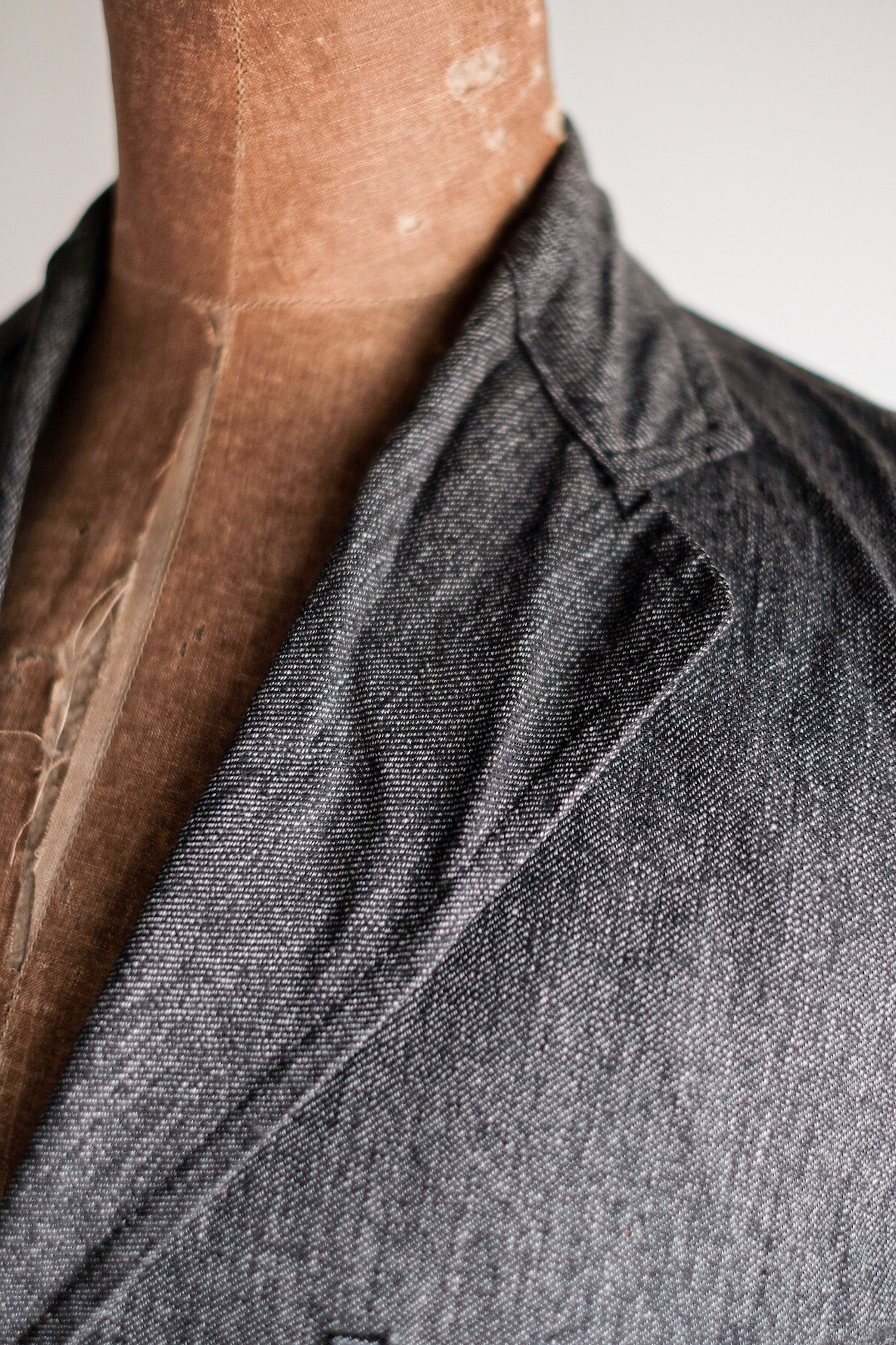 【~40's】French Vintage Black Chambray Atelier Coat “Dead Stock”