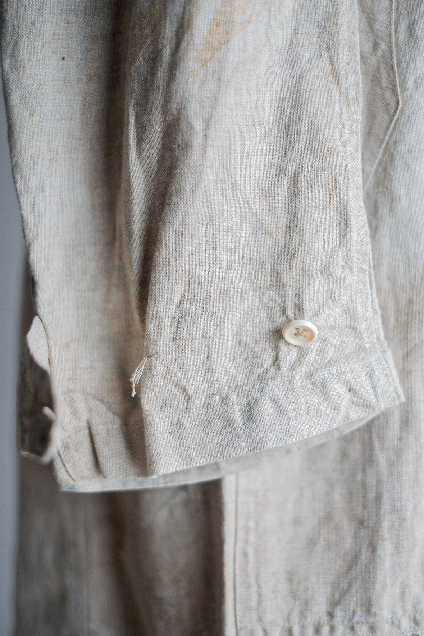 【~30's】French Vintage Linen Work Coat