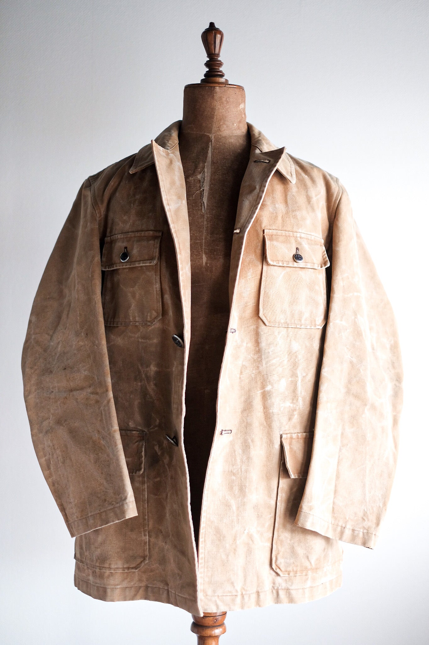 【~40's】French Vintage Cotton Canvas Hunting Jacket