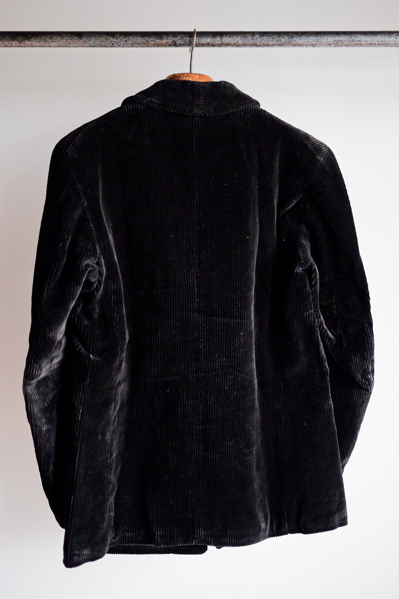 【~40's】French Vintage Black Corduroy Work Jacket