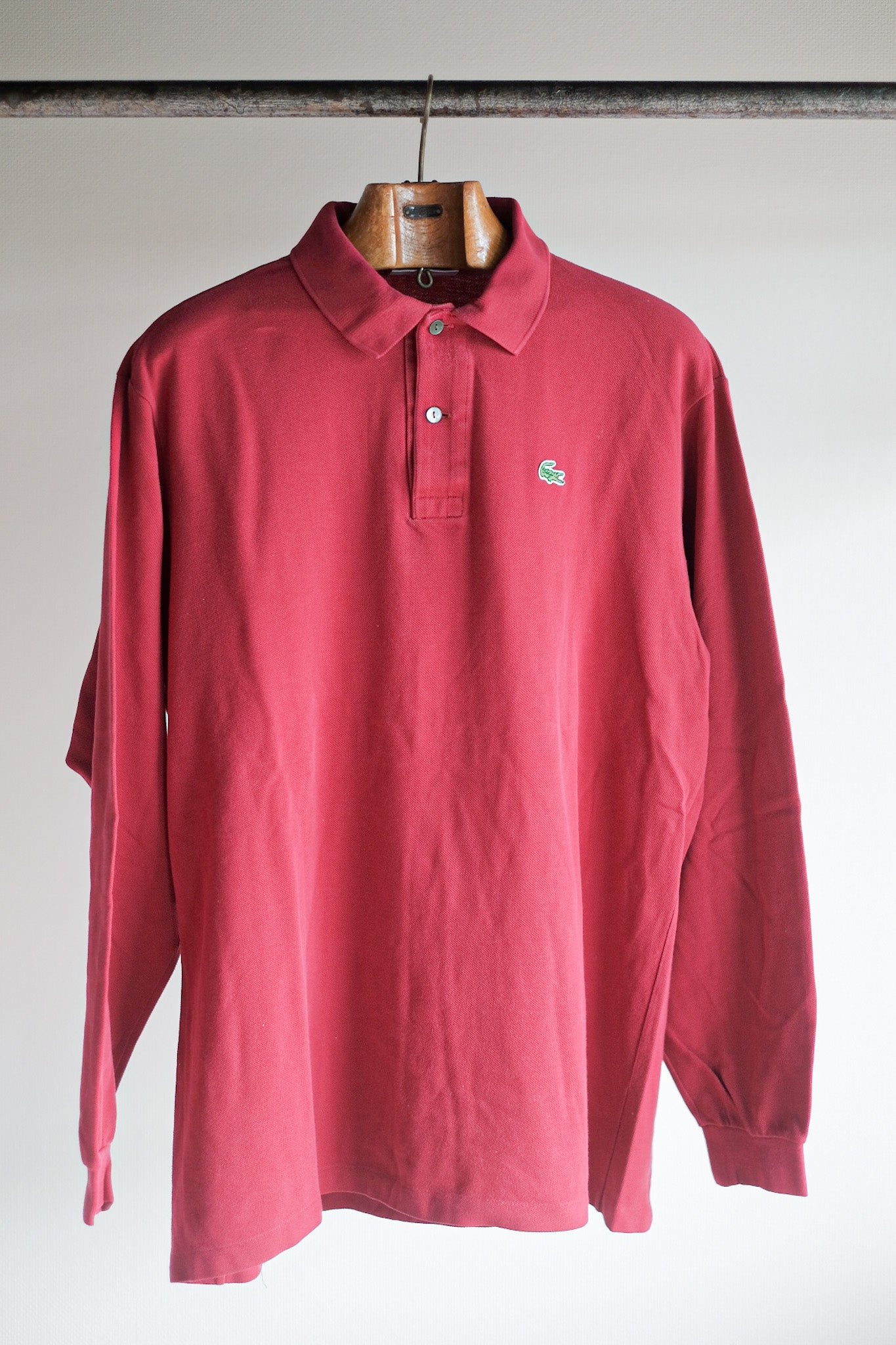 【~80's】CHEMISE LACOSTE L/S Polo Shirt Size.6 "Burgundy"